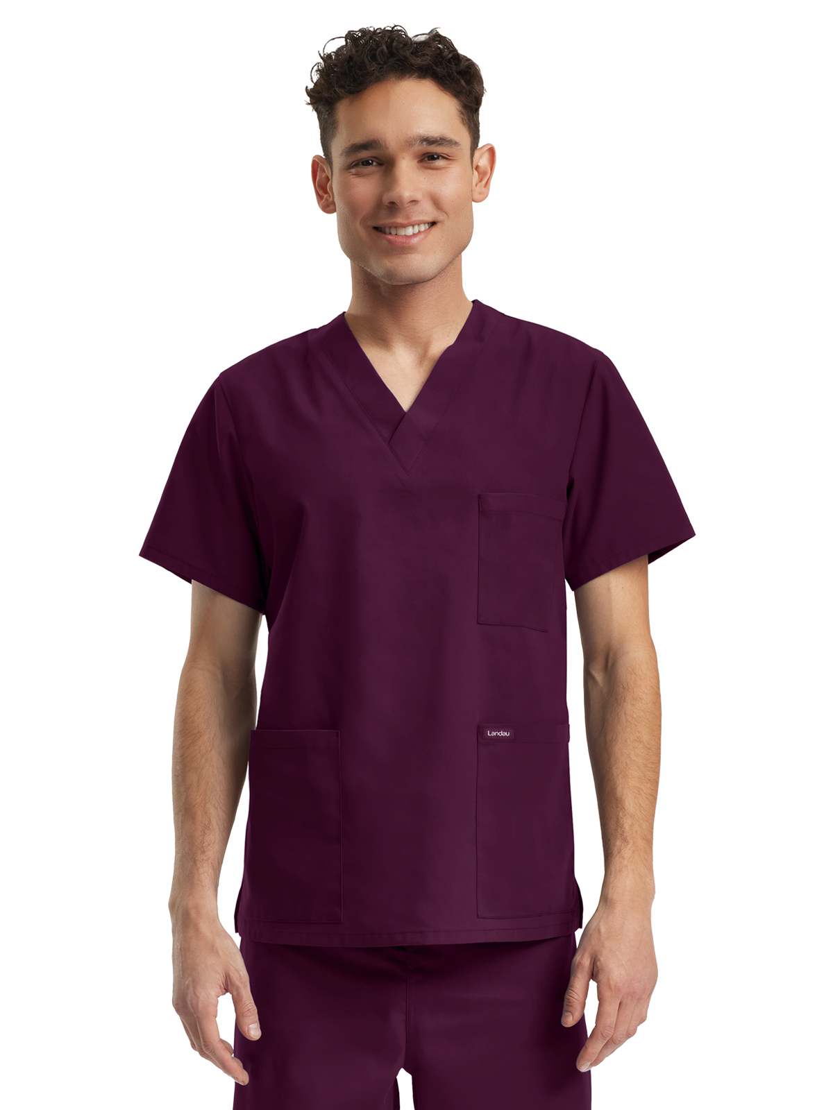 Landau LT121 Unisex Three-Pocket V-Neck Top