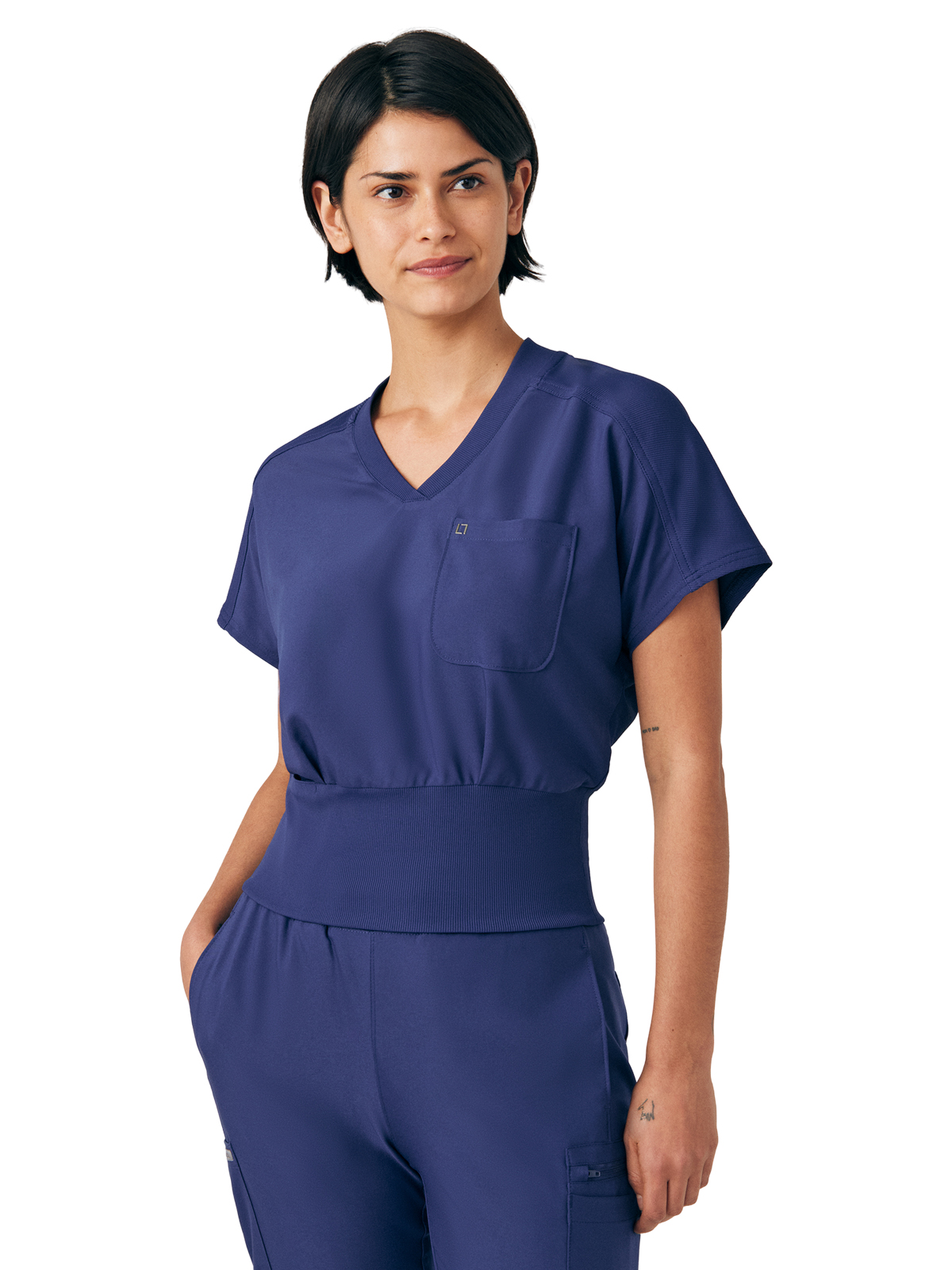 Landau LT123 Women's Two-Pocket V-Neck Top
