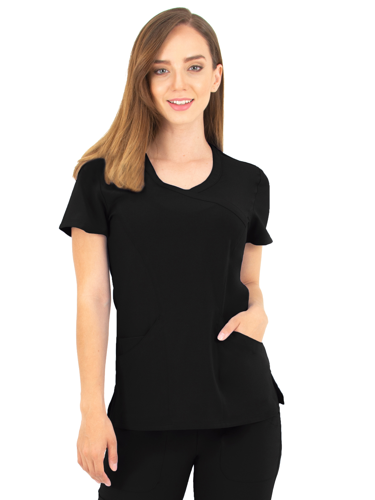 LifeThreads 1512 Women's Mock-Wrap Top