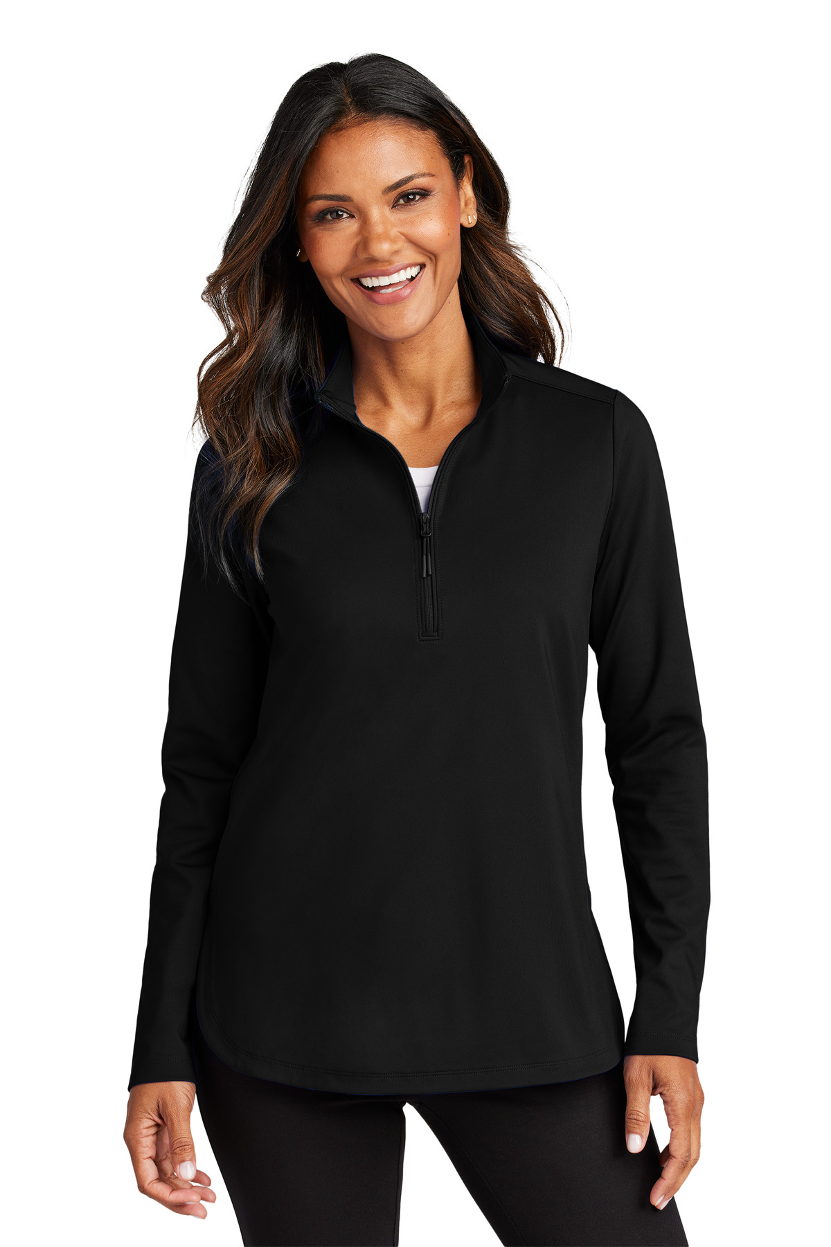 Port Authority LK880 Ladies C-FREE Double Knit 1/4-Zip