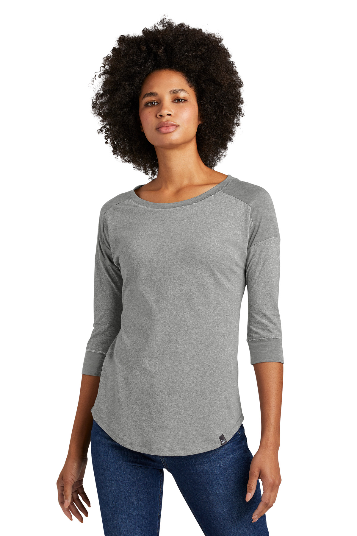 New Era Women's Heritage Blend 3/4-Sleeve Baseball Raglan Tee. LNEA104