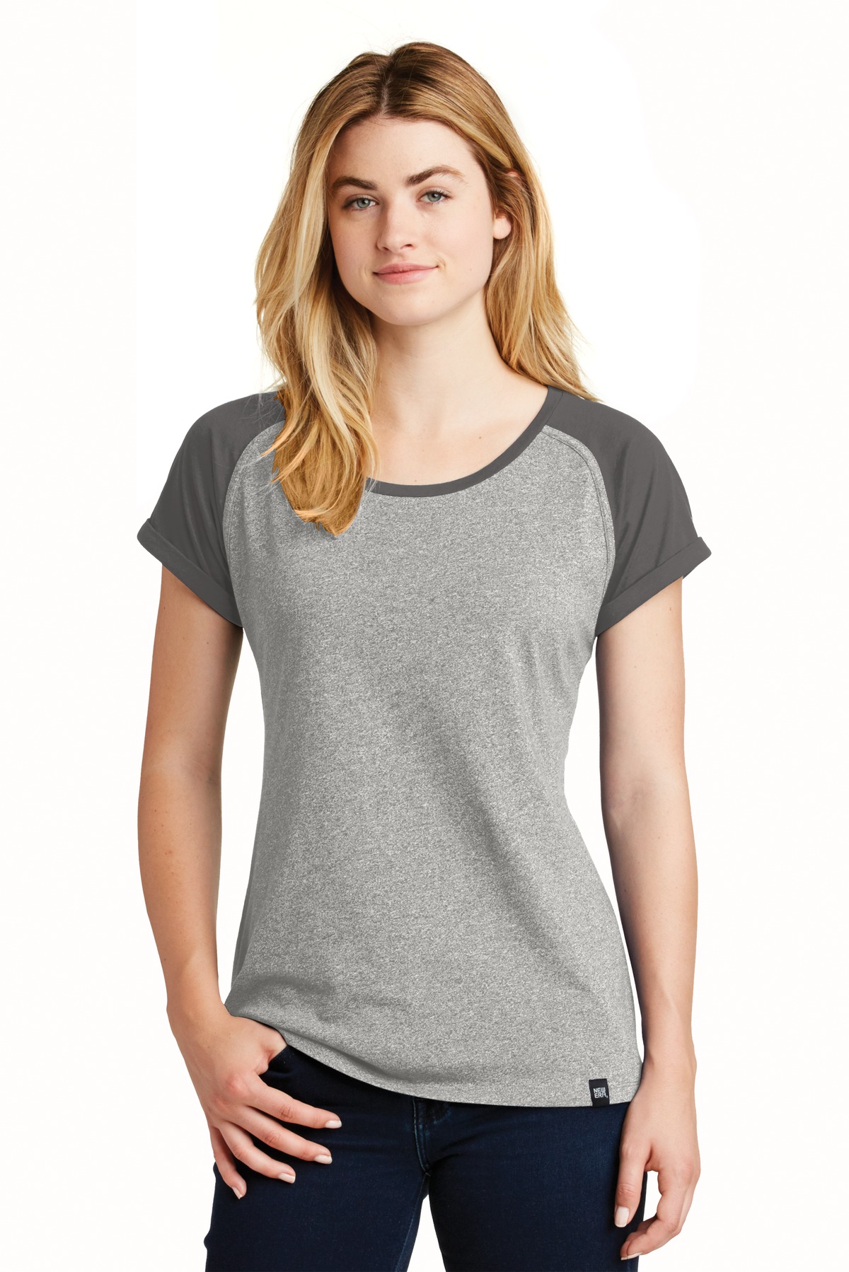 New Era Women's Heritage Blend Varsity Tee. LNEA107