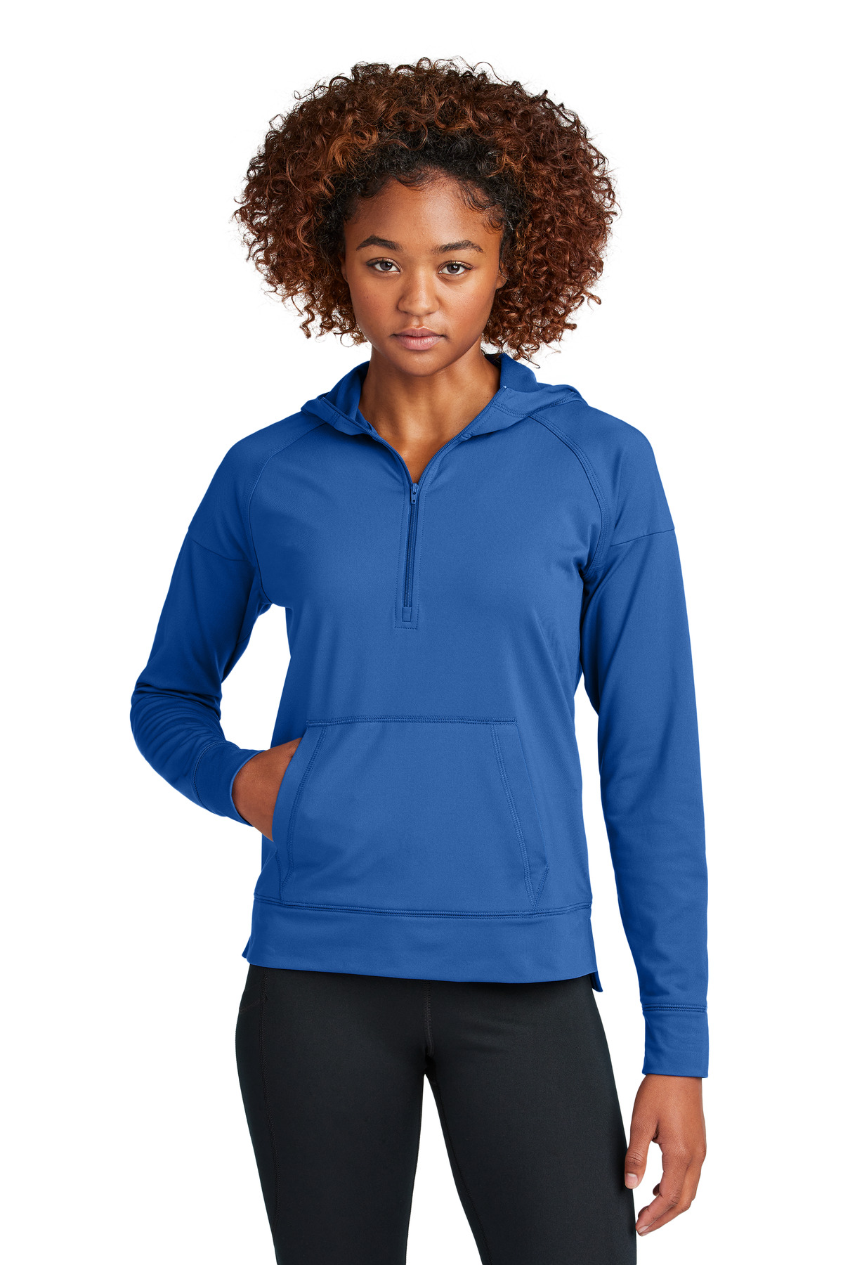 Sport-Tek LST856 Ladies Sport-Wick Stretch 1/2-Zip Hoodie