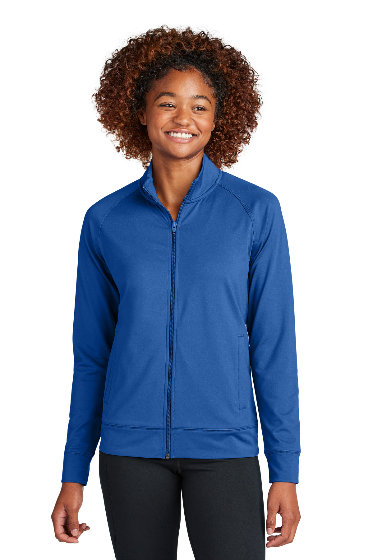 Sport-Tek LST857 Ladies Sport-Wick Stretch Full-Zip Cadet Jacket
