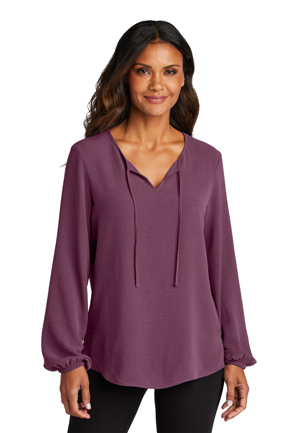 Port Authority LW714 Ladies Textured Crepe Blouse