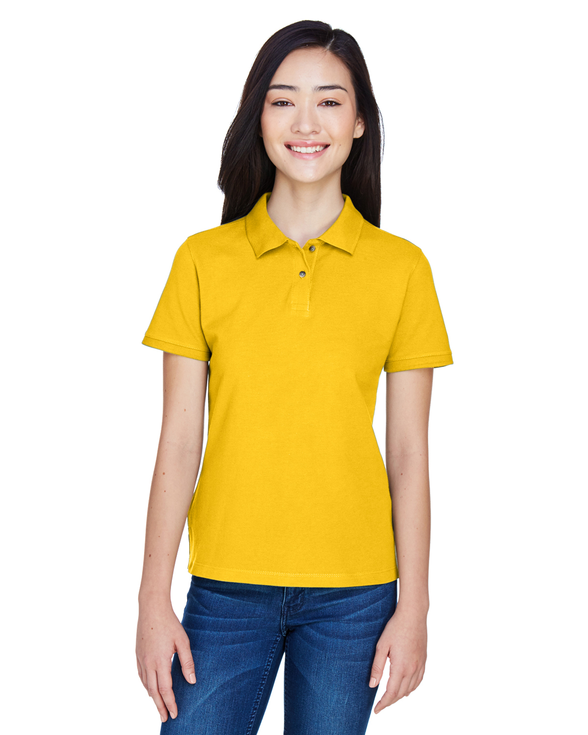 Harriton M200W Women's 6 oz. Ringspun Cotton Piqu Short-Sleeve Polo