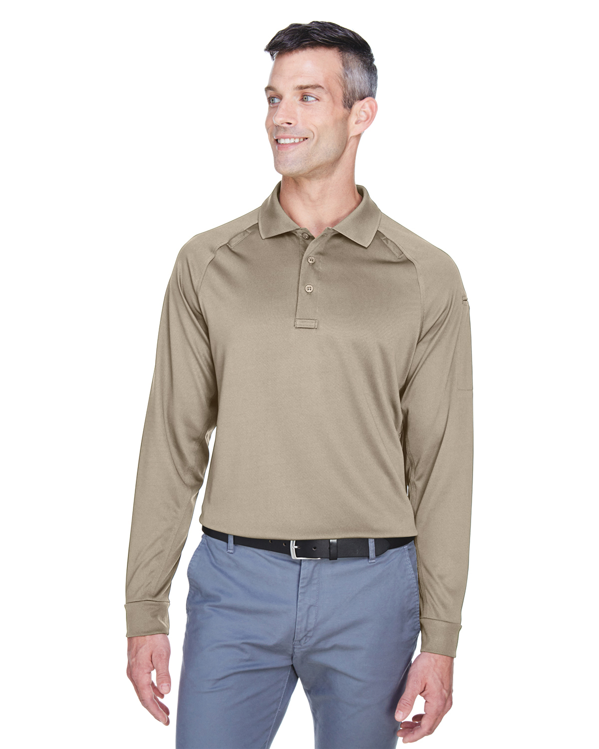 Harriton M211L Men's Advantage Snag Protection Plus Long-Sleeve Tactical Polo