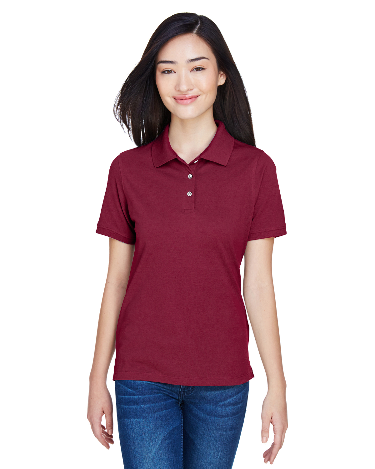 Harriton M265W Women's 5.6 oz. Easy Blend Polo