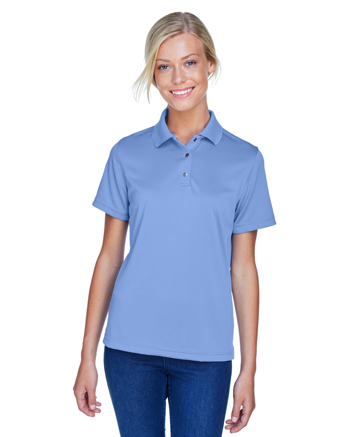 Harriton M345W Women's Advantage Snag Protection Plus IL Snap Placket Polo