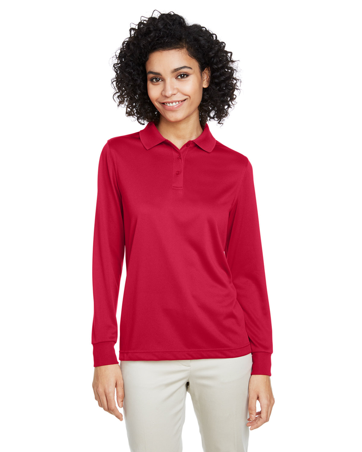 Harriton M348LW Women's Advantage Snag Protection Plus IL Long Sleeve Polo