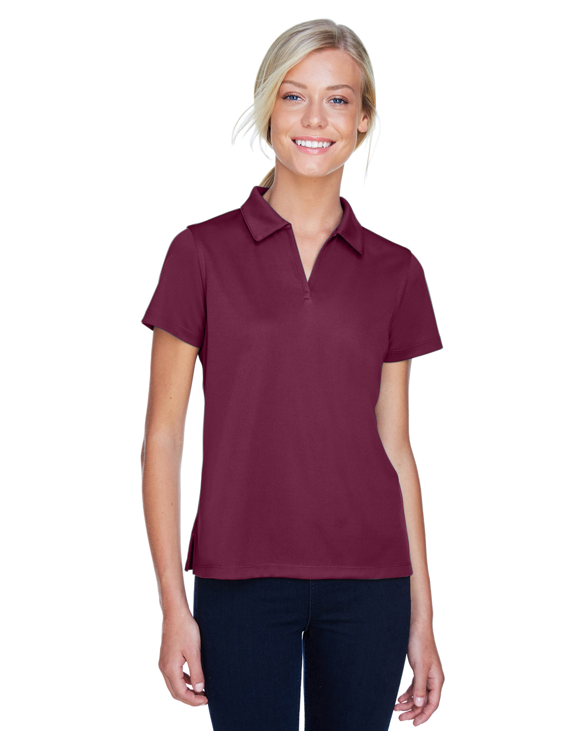 Harriton M353W Women's Double Mesh Polo