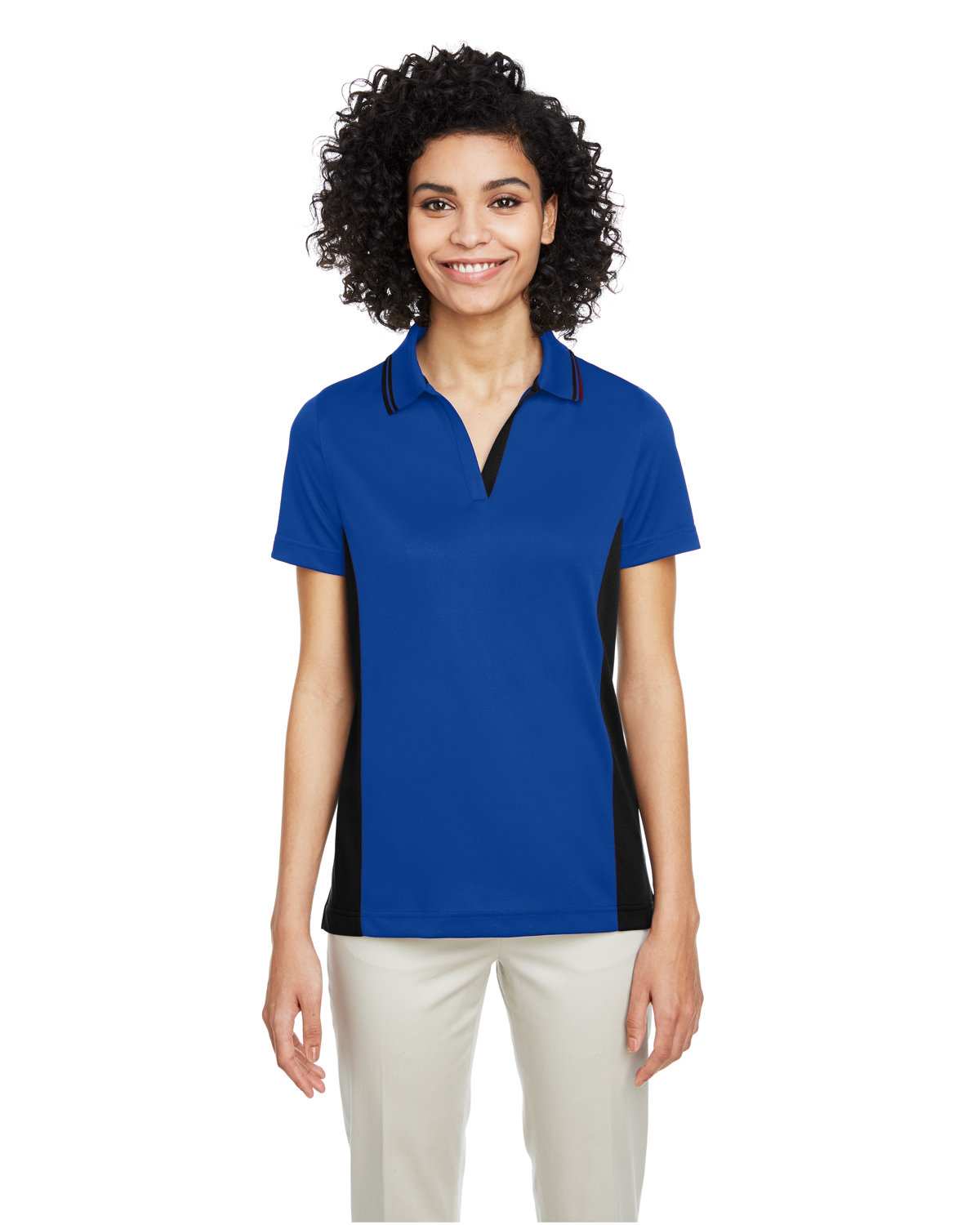 Harriton M386W Women's Flash Snag Protection Plus IL Colorblock Polo
