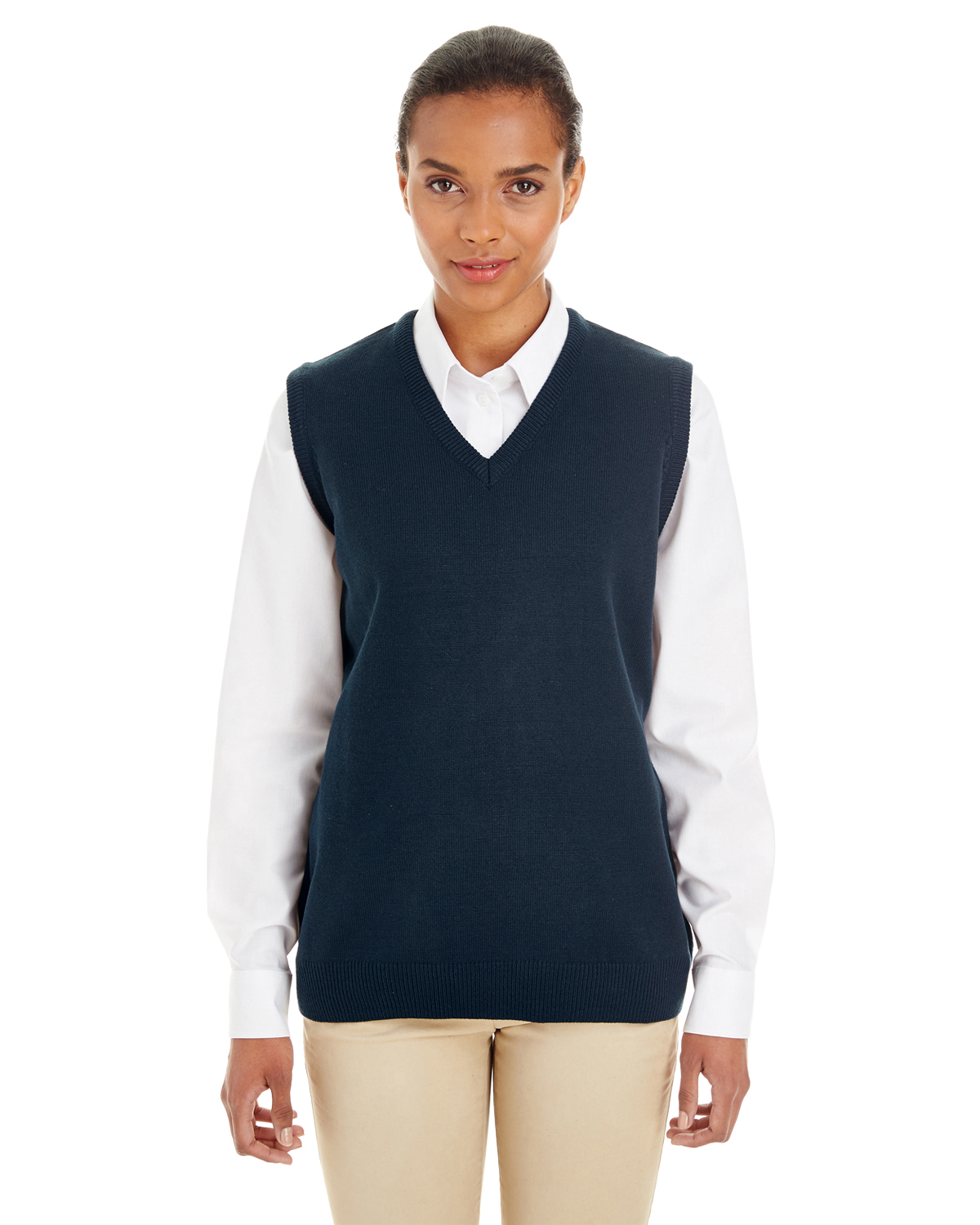 Harriton M415W Women's Pilbloc V-Neck Sweater Vest