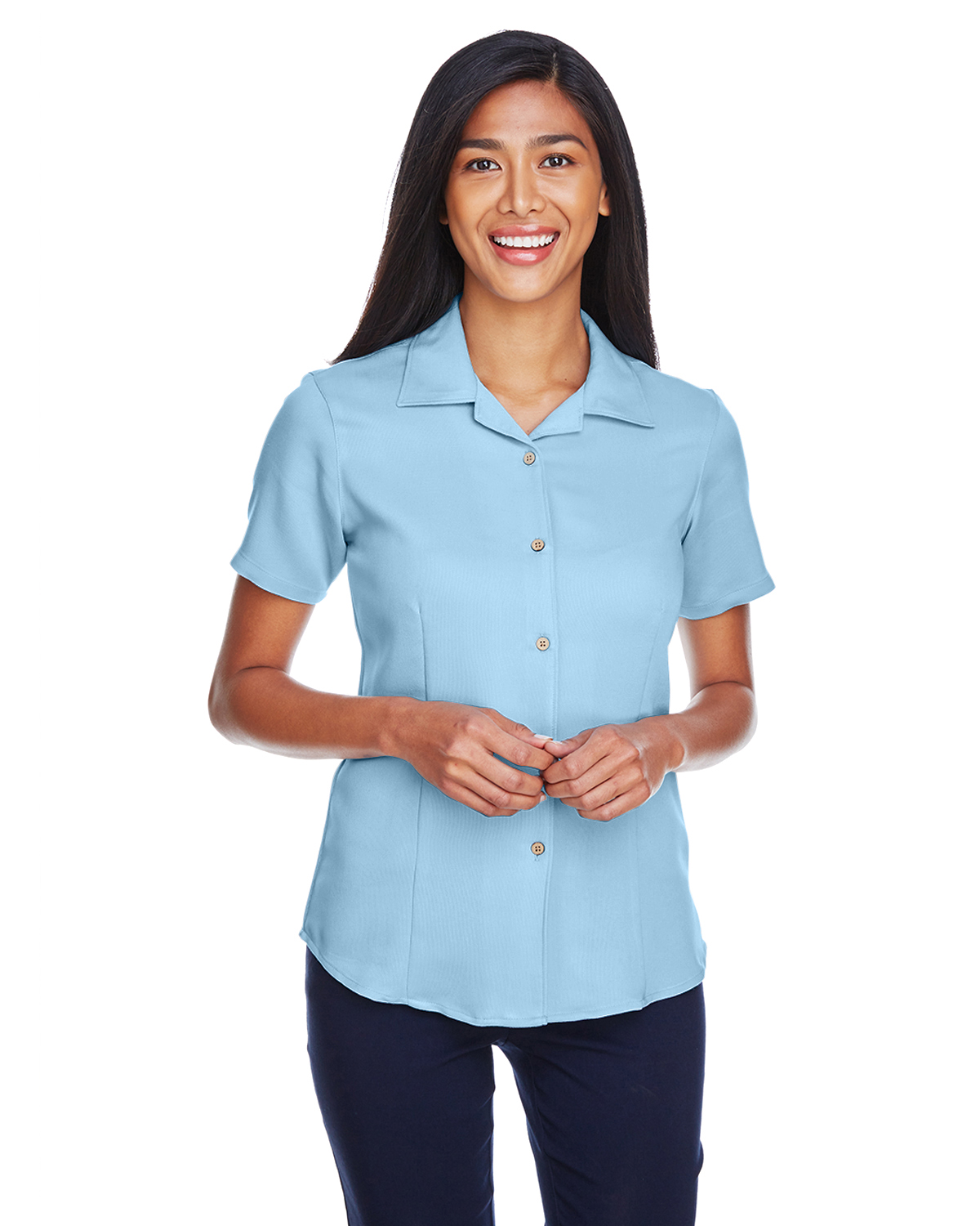 Harriton M570W Women's Bahama Cord CampShirt