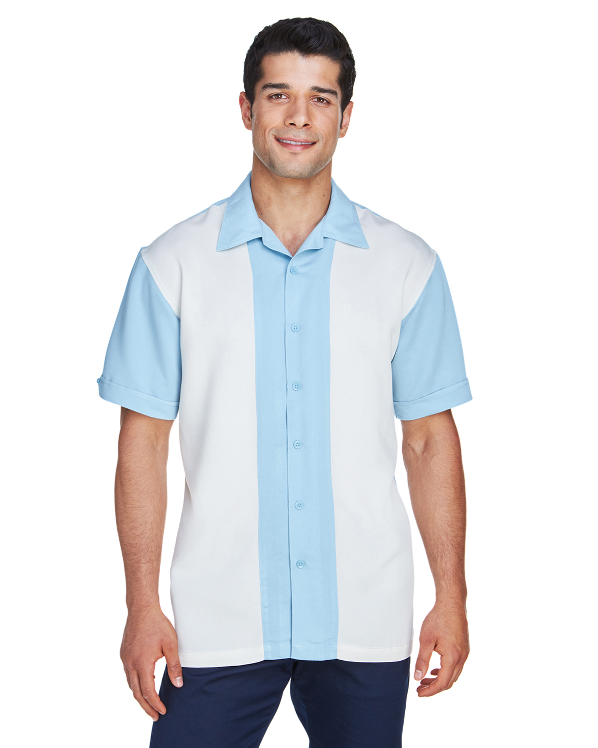 Harriton M575 Men's Two-Tone Camp Shirt