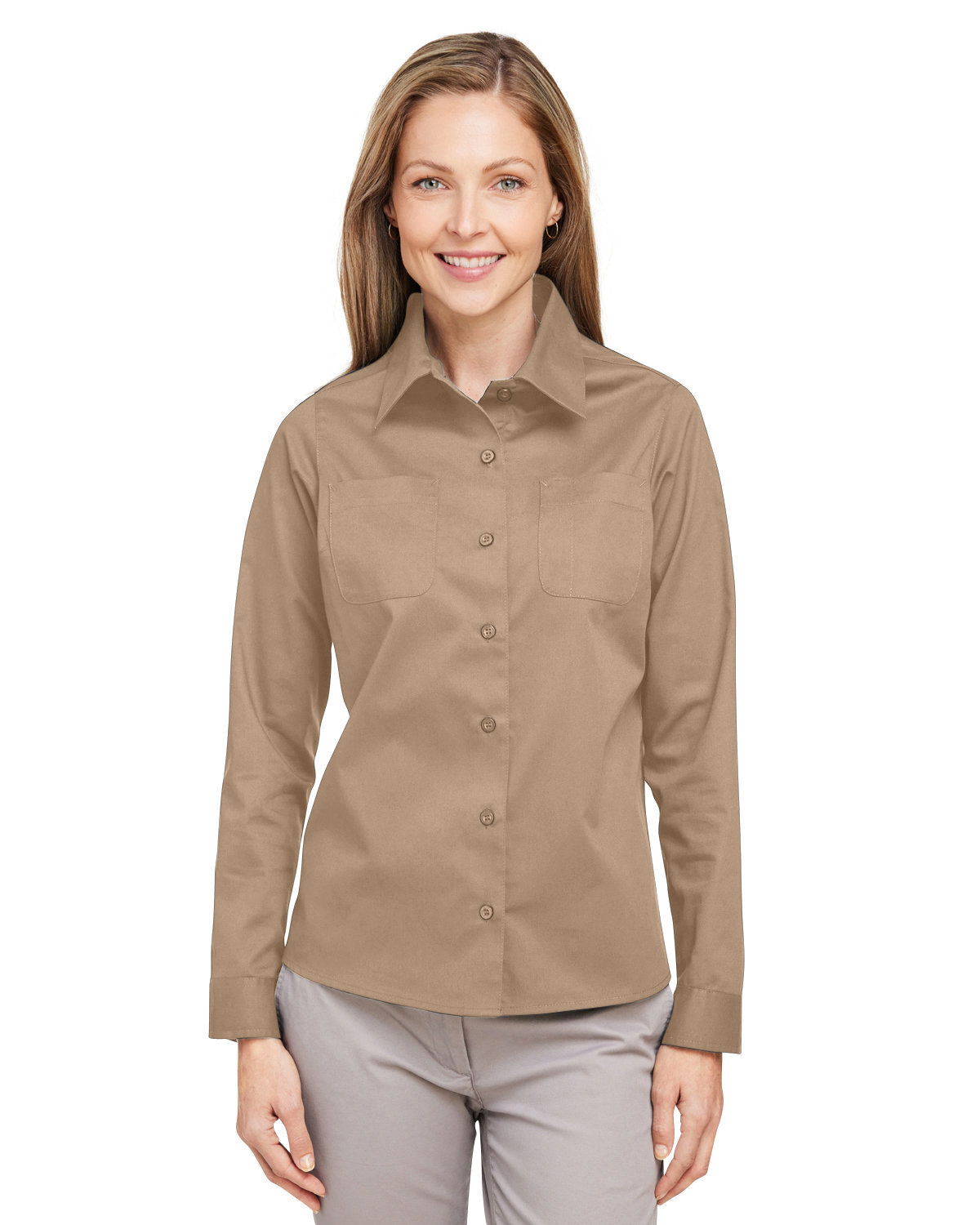 Harriton M585LW Women's Advantage IL Long-Sleeve Workshirt
