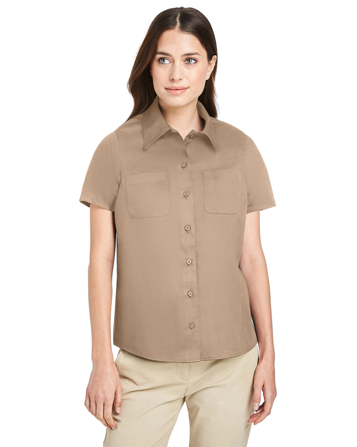 Harriton M585W Women's Advantage IL Short-Sleeve Work Shirt