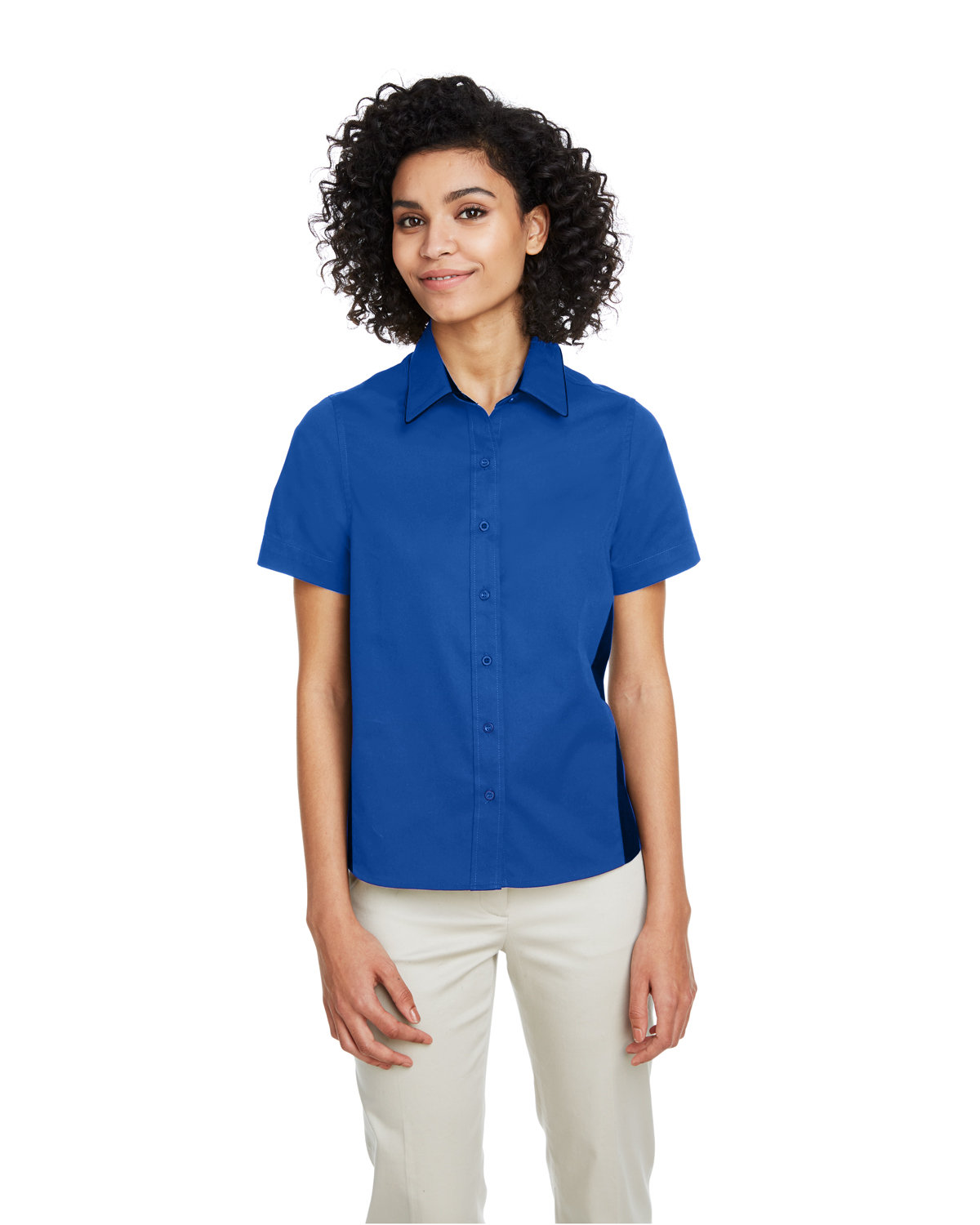 Harriton M586W Women's Flash IL Colorblock Short Sleeve Shirt