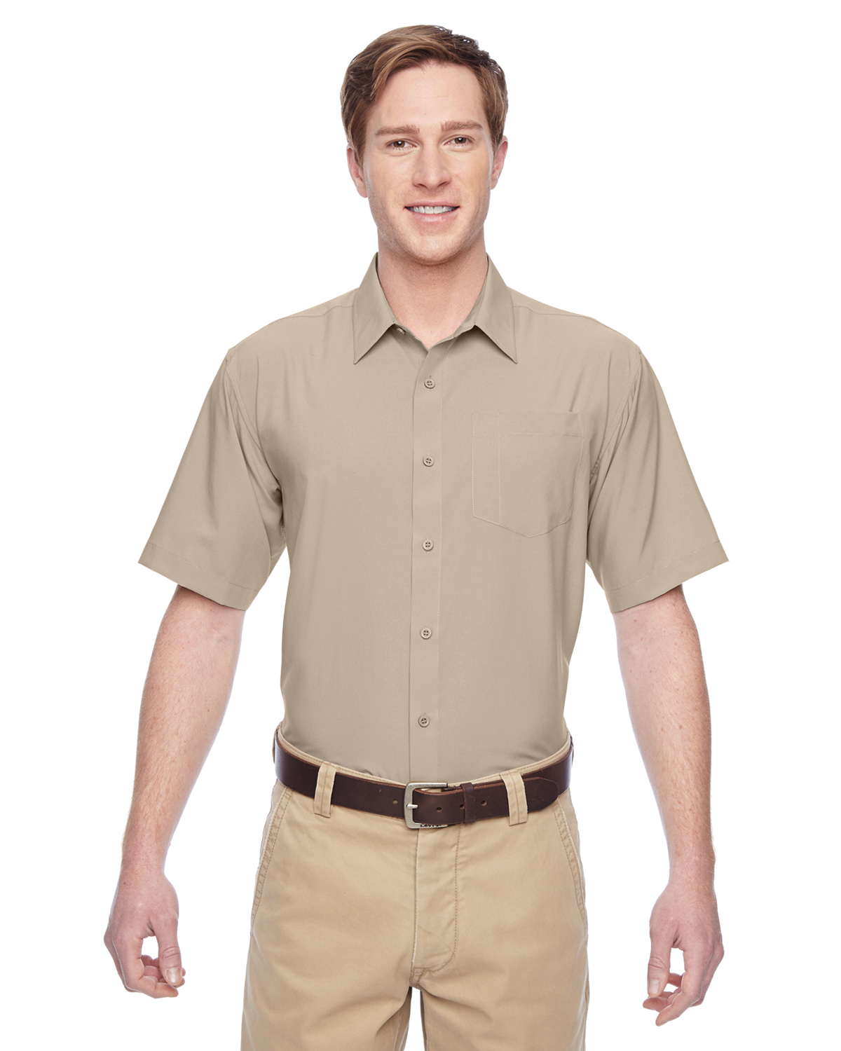Harriton M610S Men's Paradise Short-Sleeve Performance Shirt