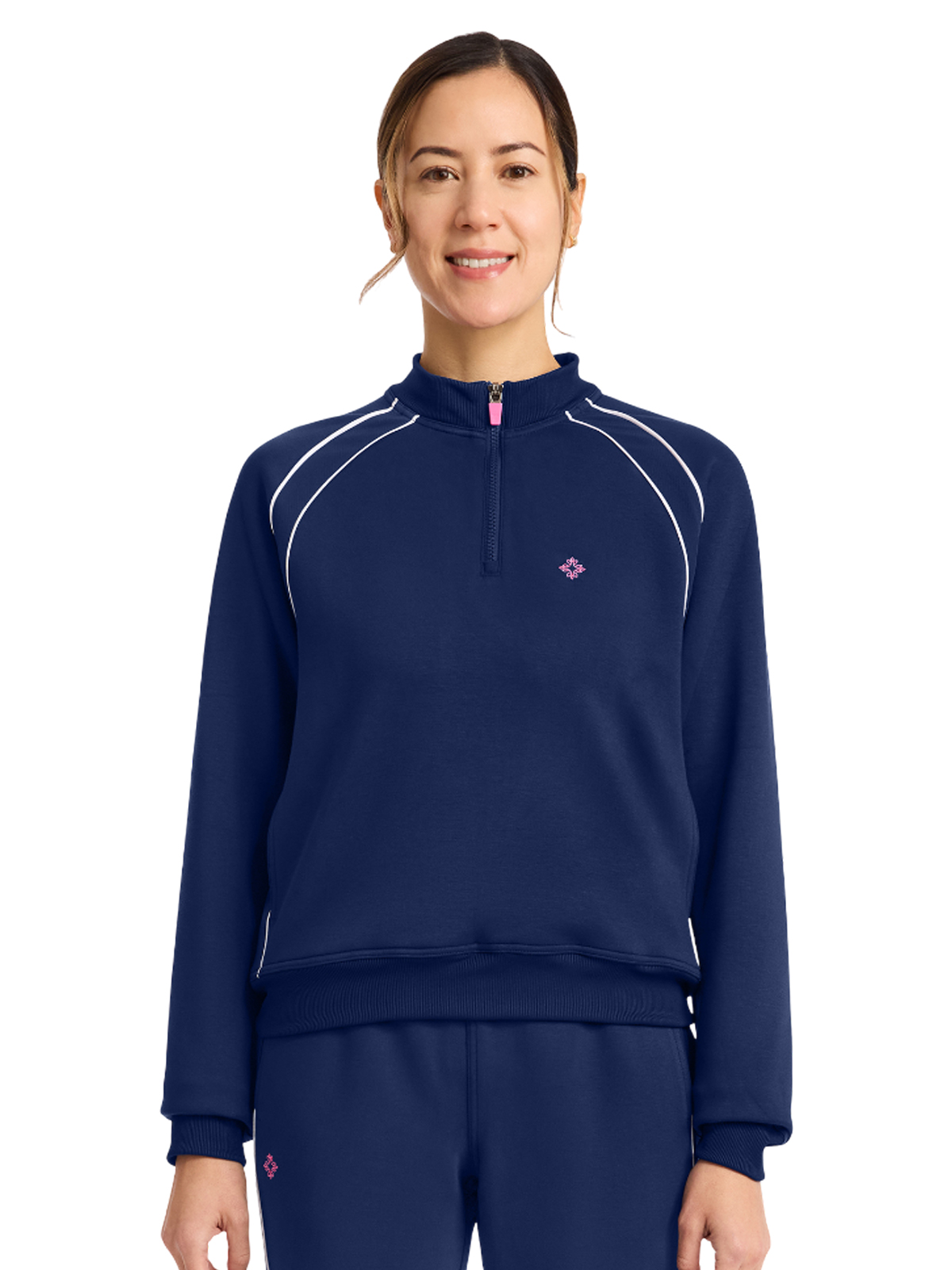 Med Couture 328 Women's 2-Pocket Scuba Half-Zip Jacket