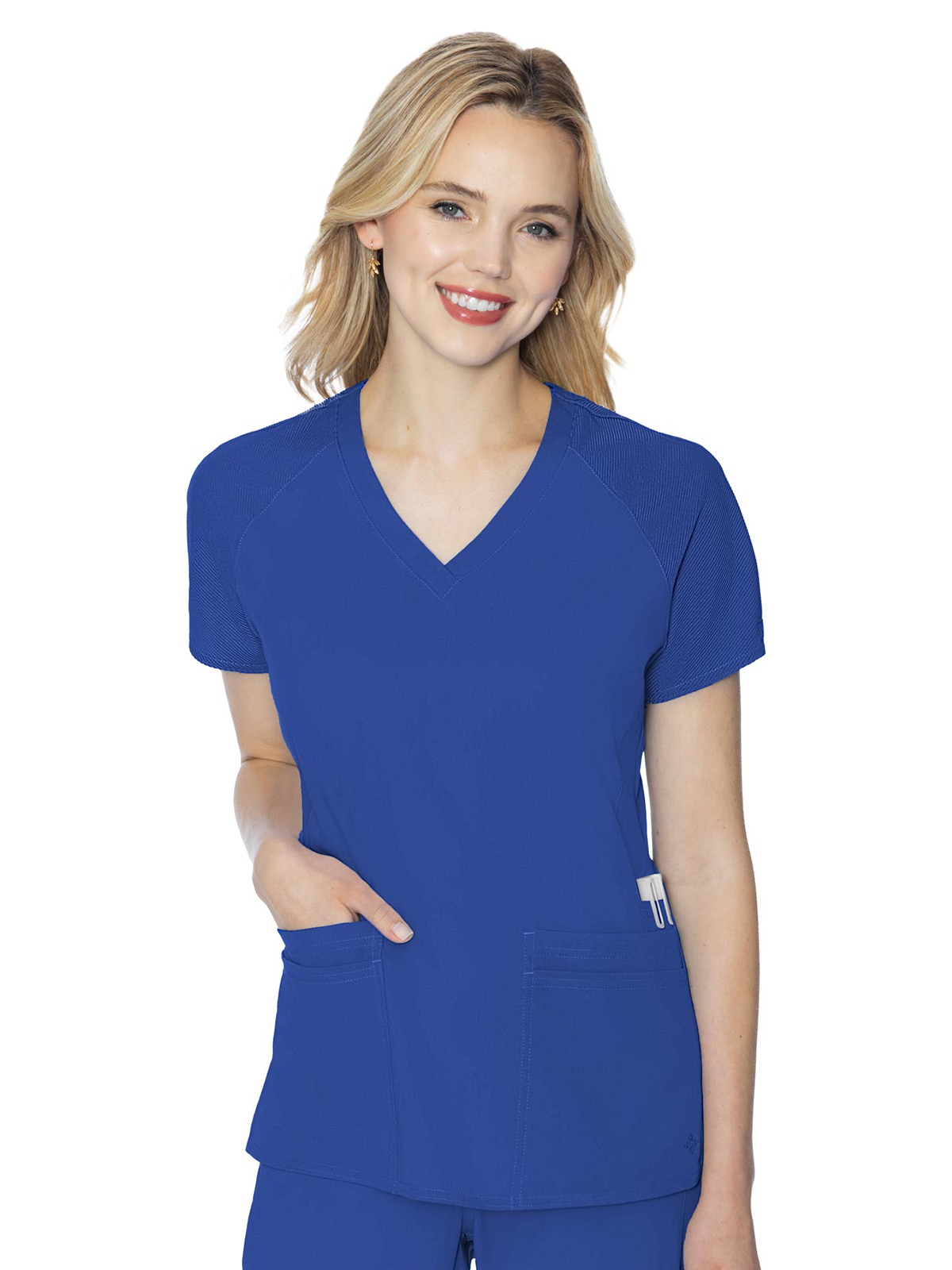 Med Couture 7425 Women's 6-Pocket Raglan Sleeve Top