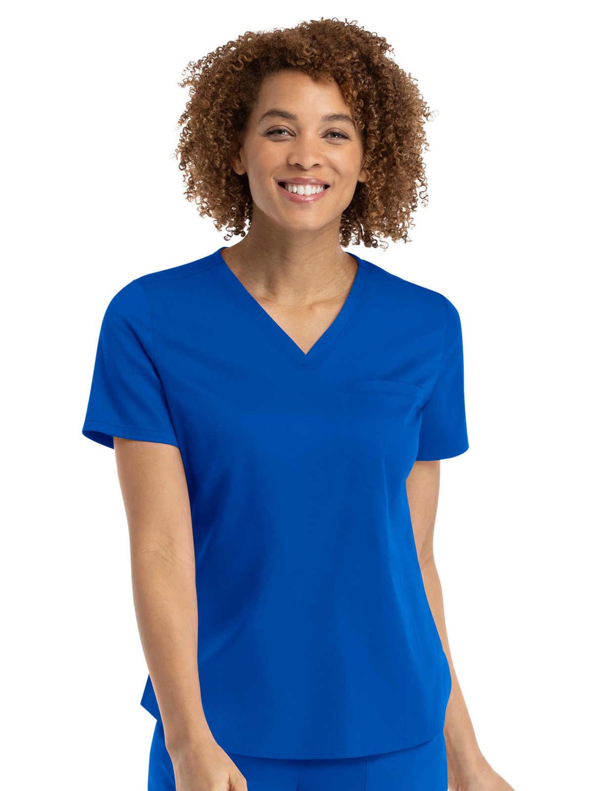 Maevn 3503 Women's One-Pocket V-Neck Tuck-In Top