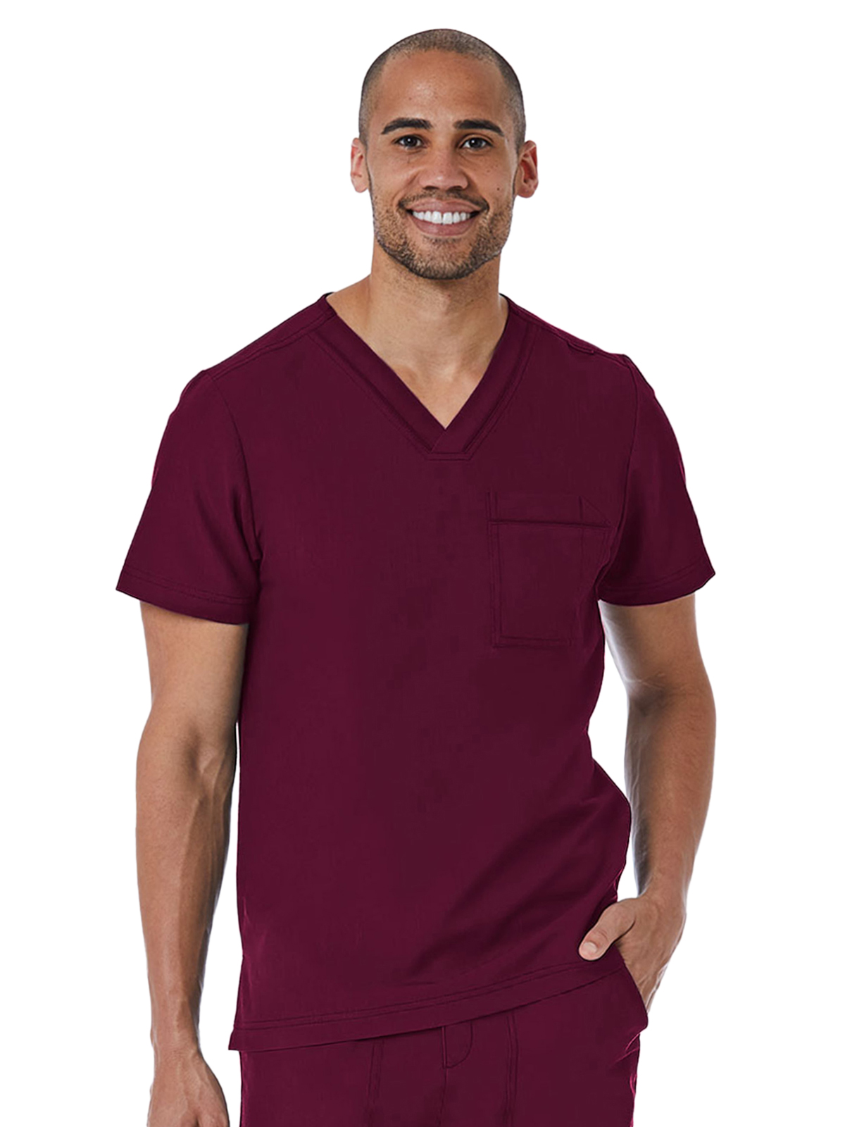 Maevn 5901 Men's One-Pocket Tuckable Contrast Piping V-Neck Top