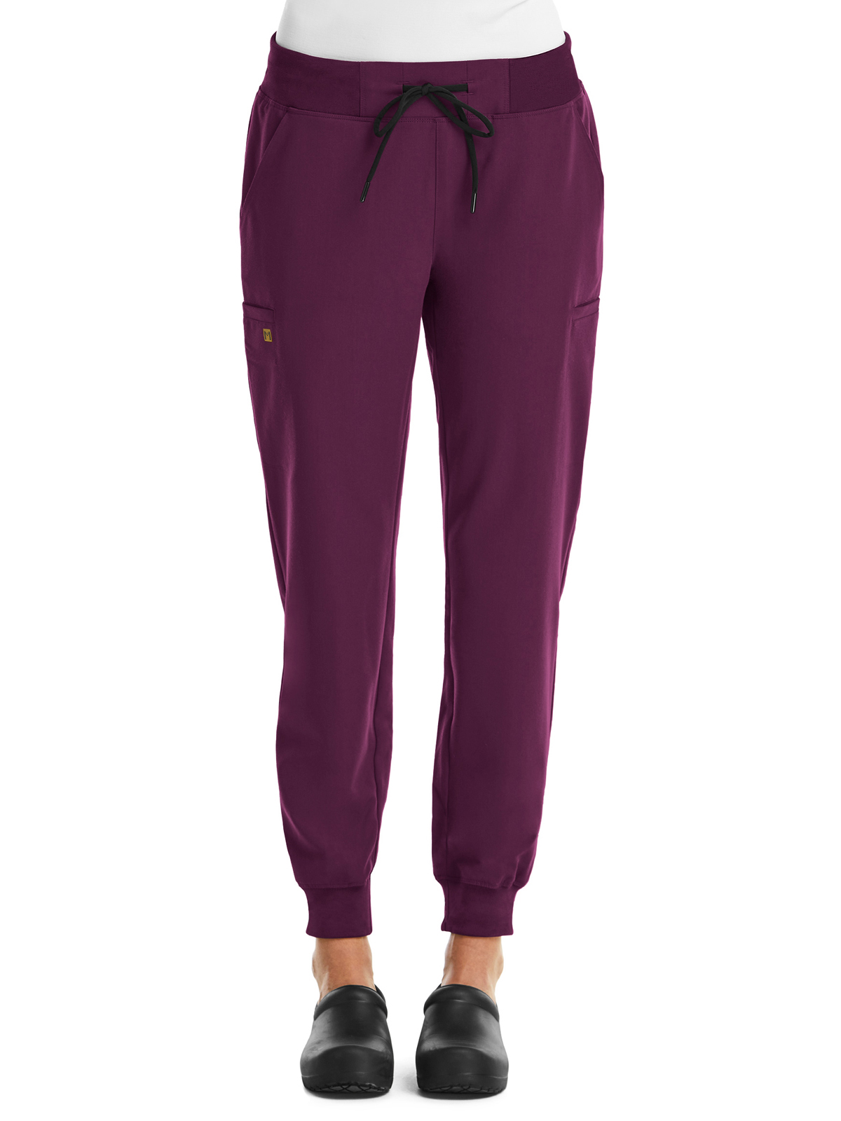 Maevn 6903 Women's Six-Pocket Mid Rise Convertible Drawcord Jogger Pant