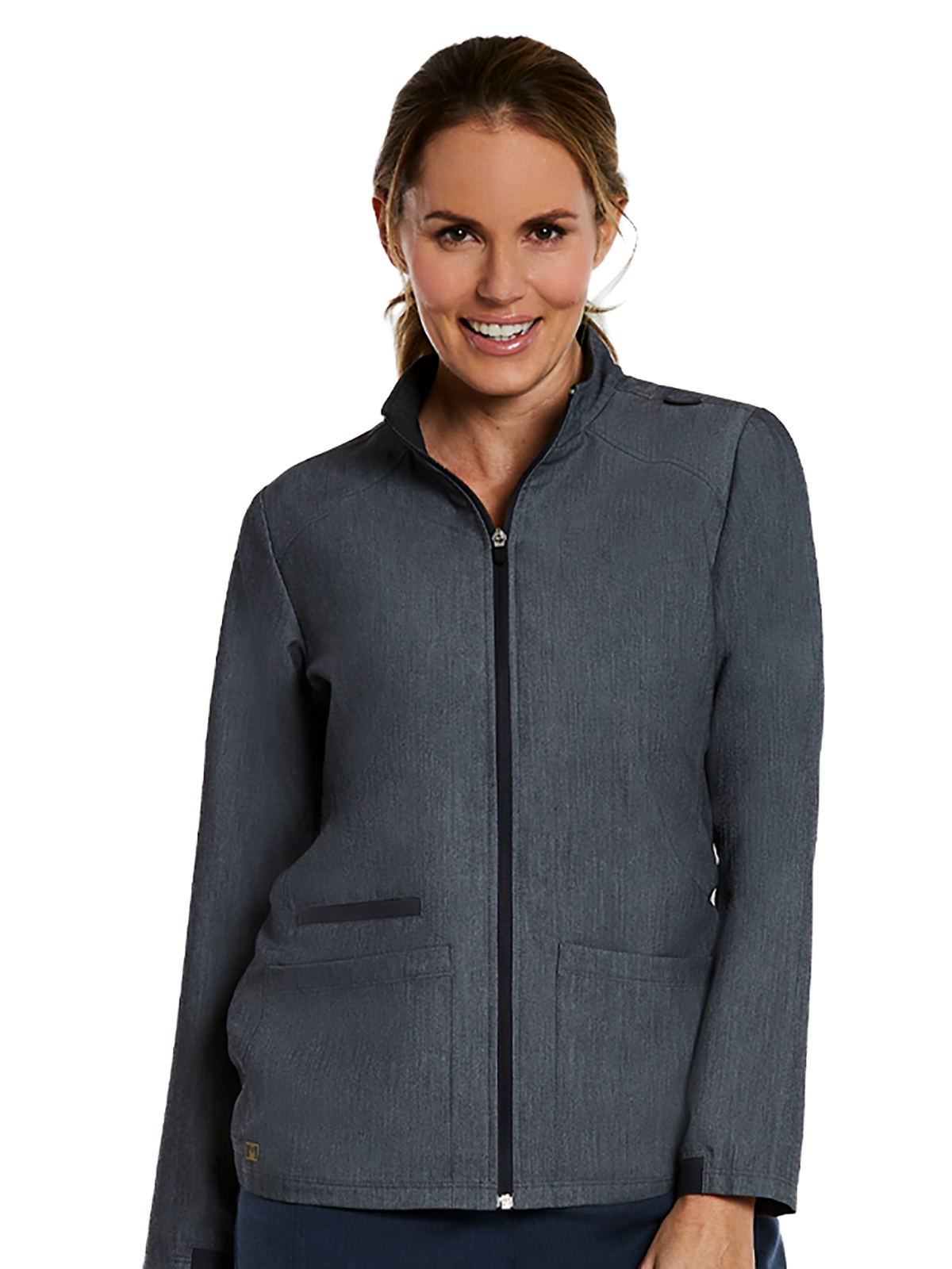 Maevn 7091 Women's Three-Pocket Hi-Collar Zip Front Jacket