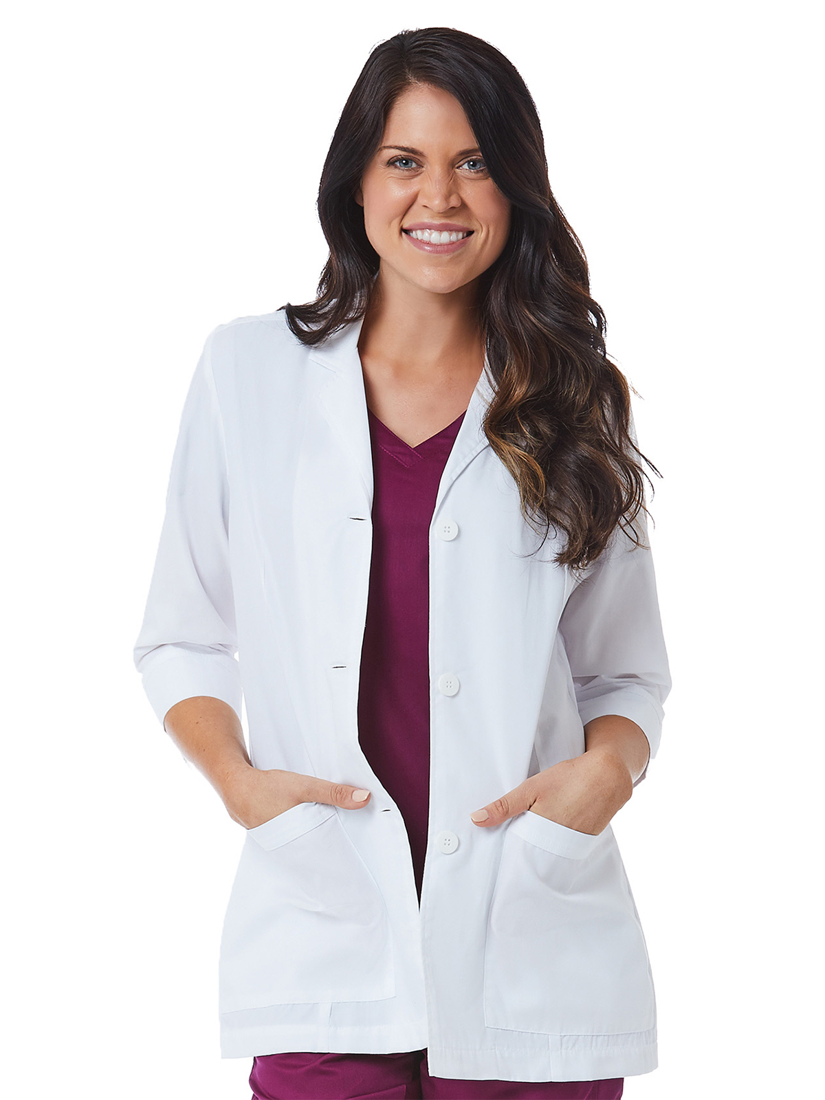 Maevn 7126 Women's 3/4-Sleeve Two-Pocket 28.5
