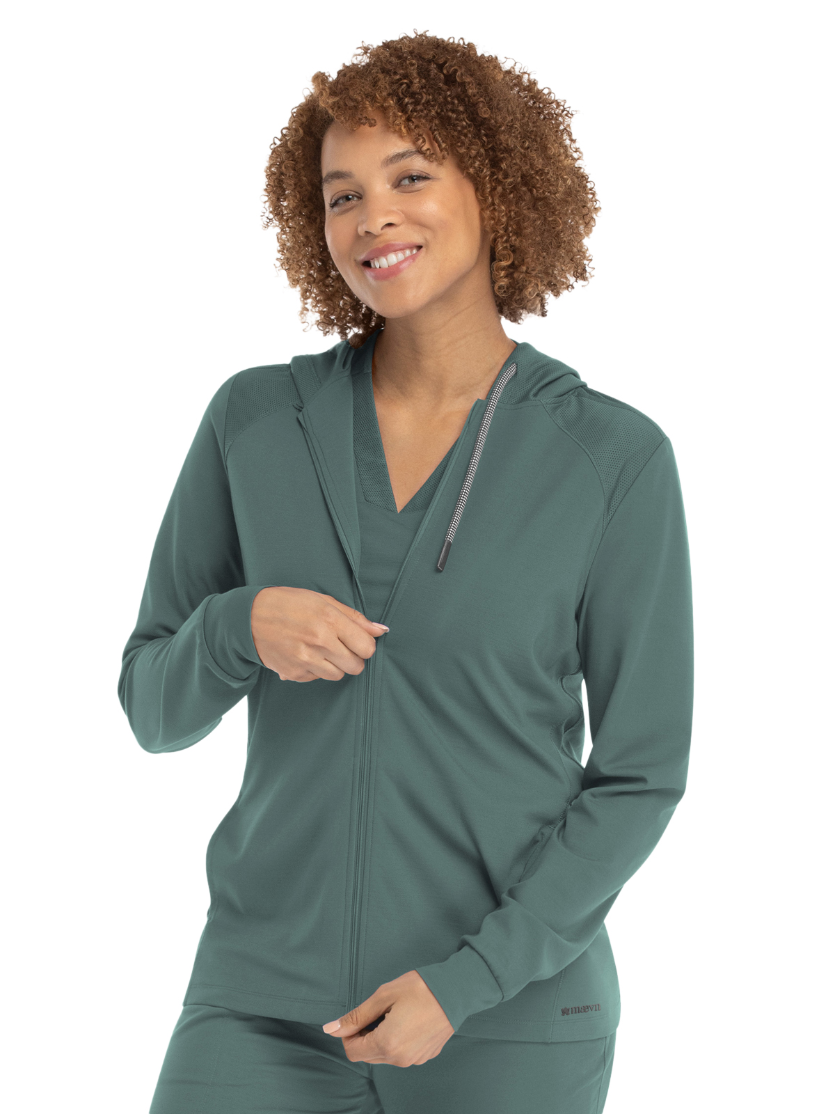 Maevn 90301 Women's Six-Pocket Zip Up Hoodie Jacket