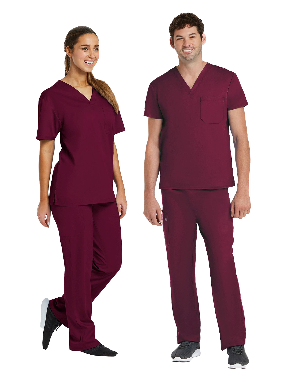 Maevn 9500 Unisex One-Pocket V-Neck and Two-Pocket Drawstring Cargo Scrub Set