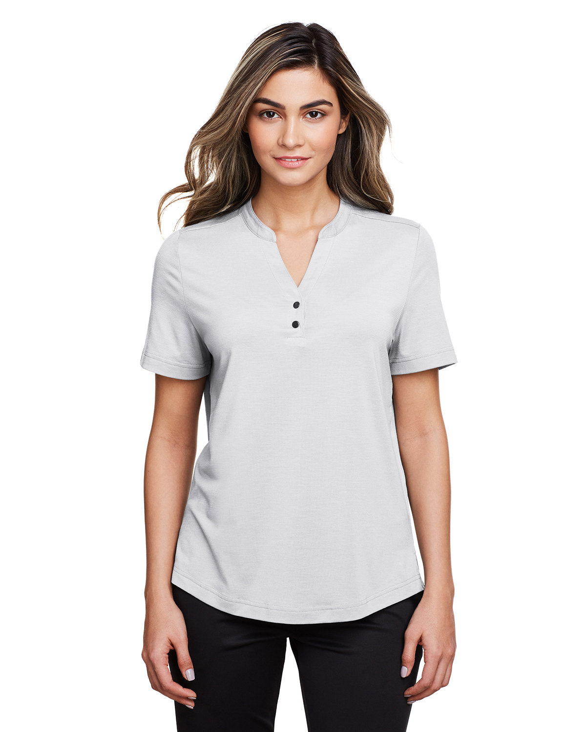North End NE100W Women's JAQ Snap-Up Stretch Performance Polo