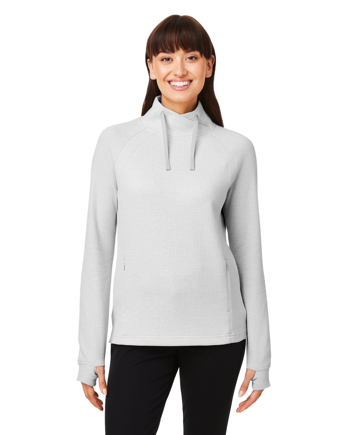 North End NE200W Ladies' Rhythm Waffle Pullover