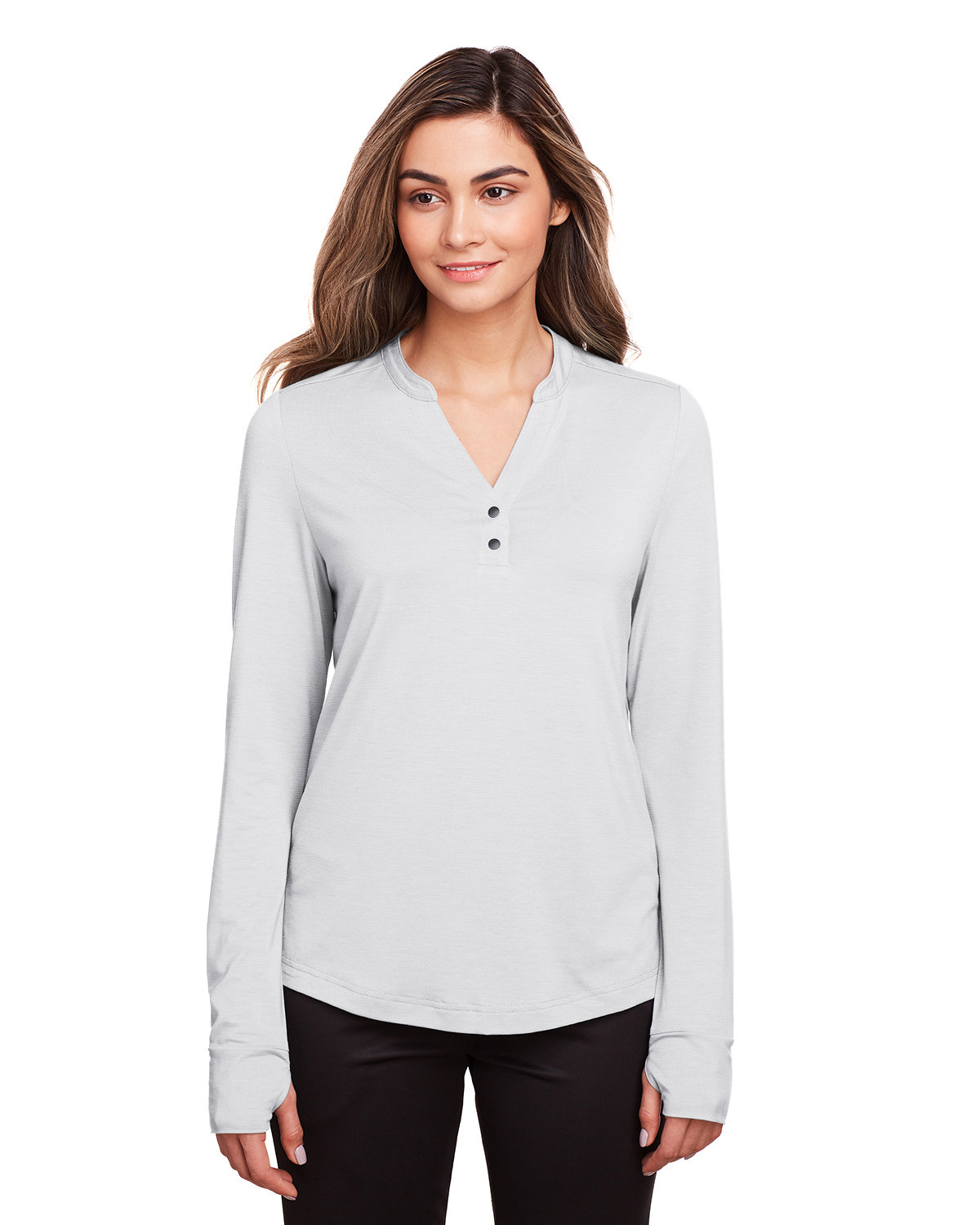 North End NE400W Women's JAQ Snap-Up Stretch Performance Pullover