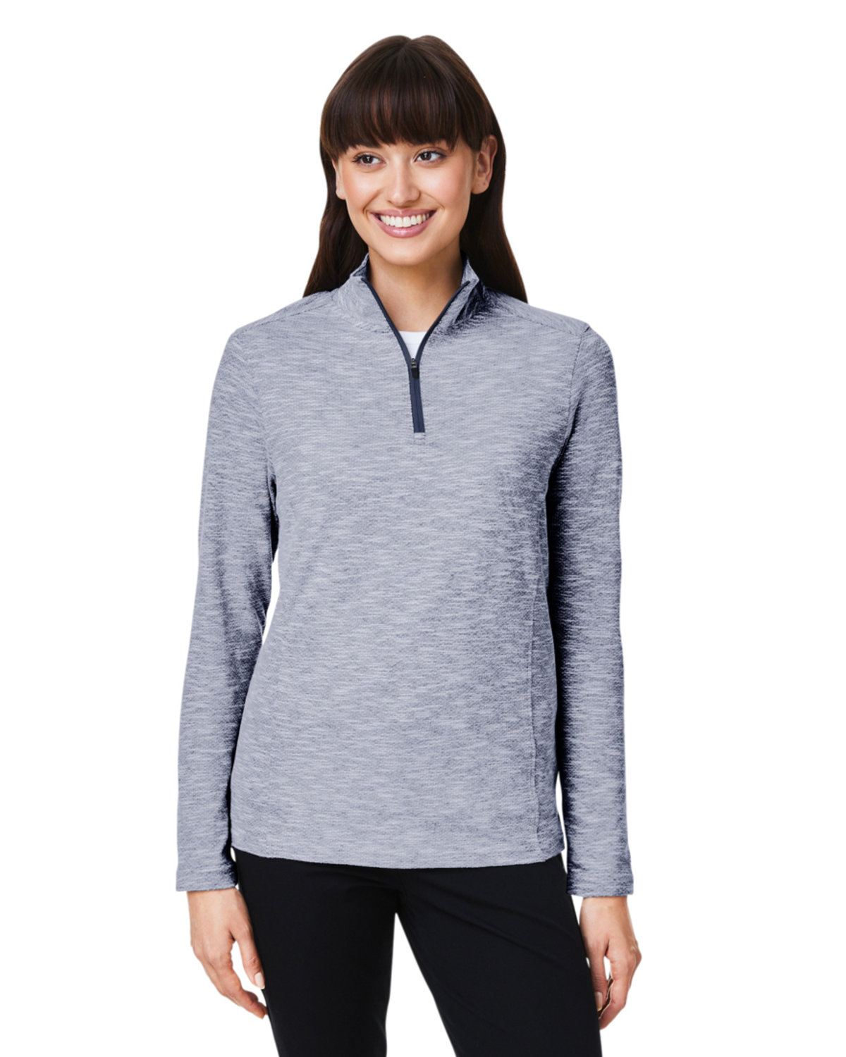 North End NE415W Ladies' Eclipse Jacquard Quarter-Zip