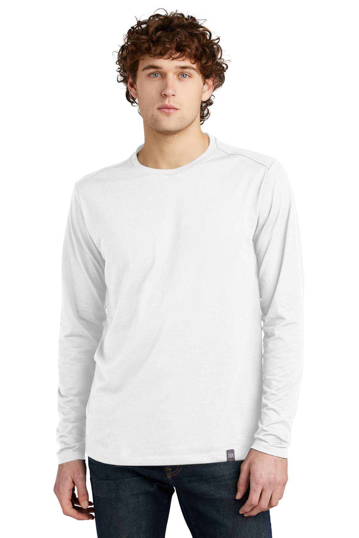 New Era Heritage Blend Long Sleeve Crew Tee. NEA102