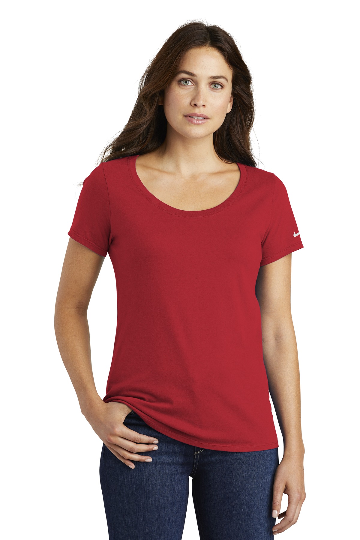 DISCONTINUED Nike Ladies Core Cotton Scoop Neck Tee. NKBQ5236