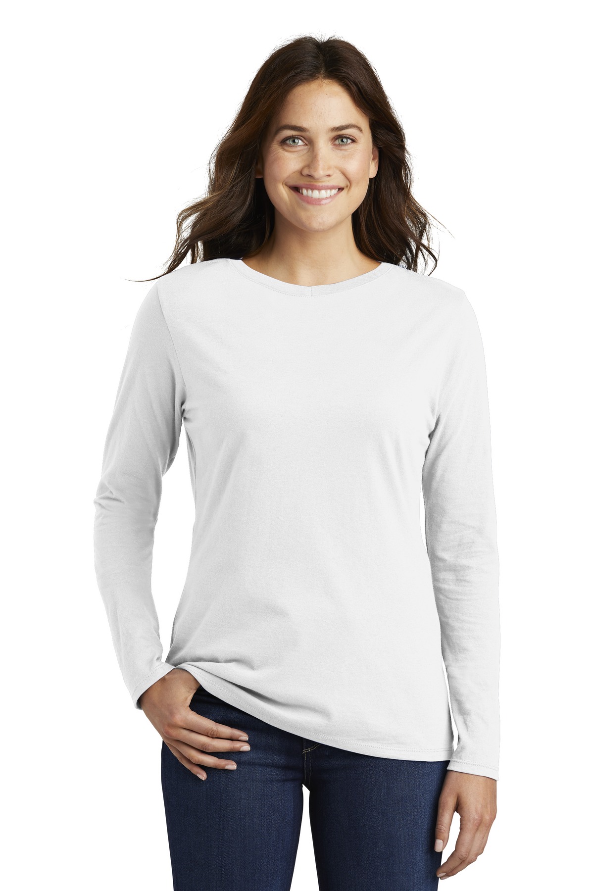 DISCONTINUED Nike Ladies Core Cotton Long Sleeve Tee. NKCD7300