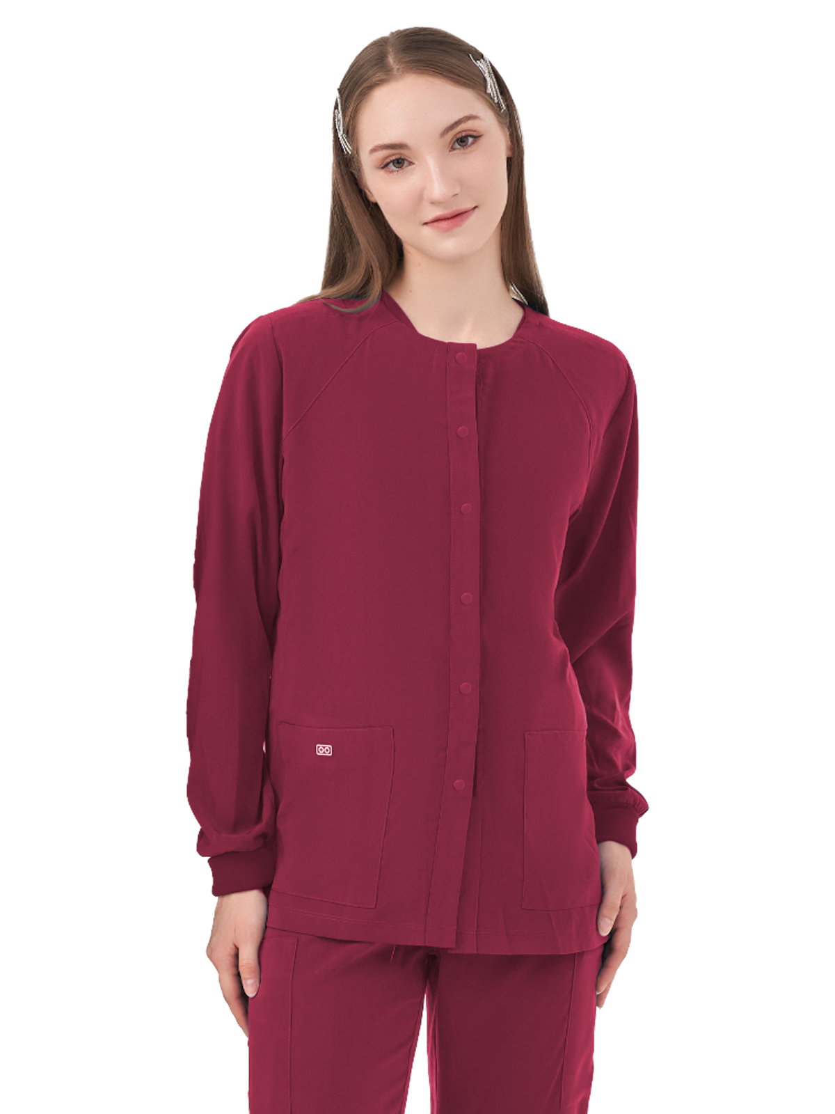 Parkley 6048 Women's Two-Pocket CELESTE Snap Front Jacket