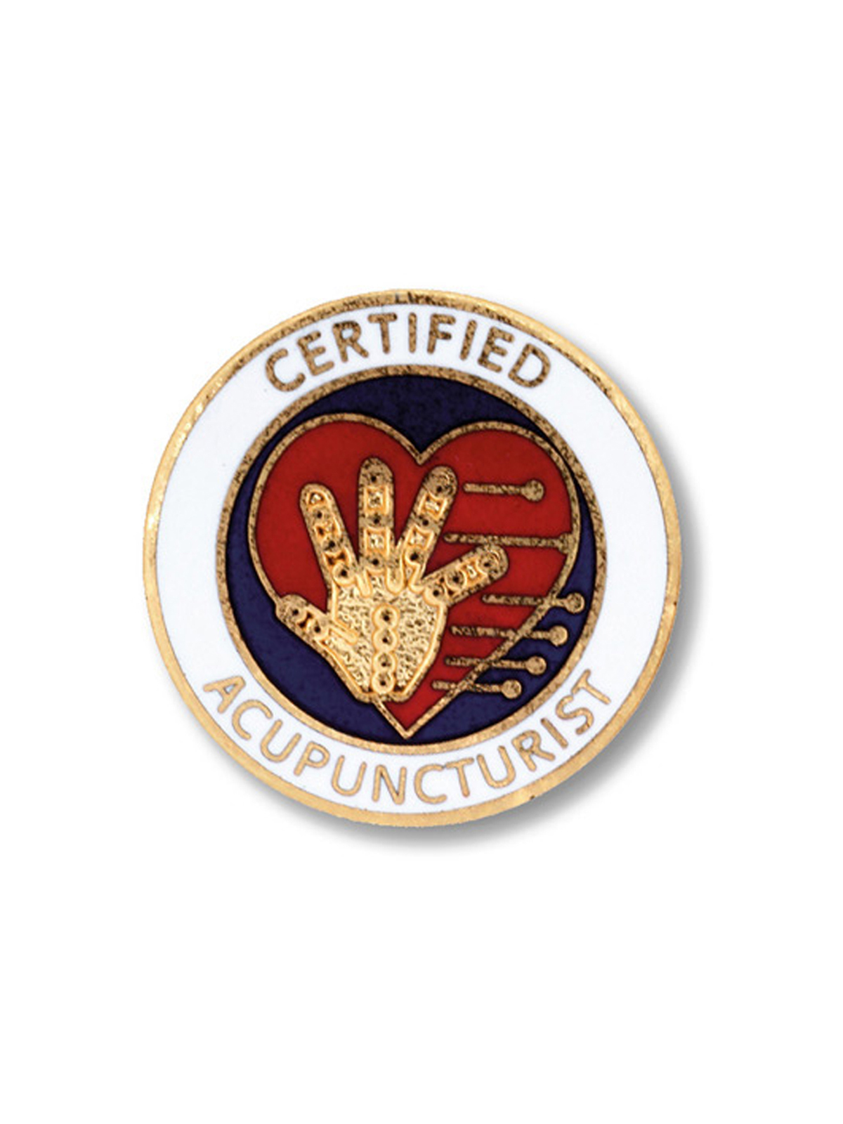 Prestige Medical 1014 Certified Acupuncturist Cloisonne Pin