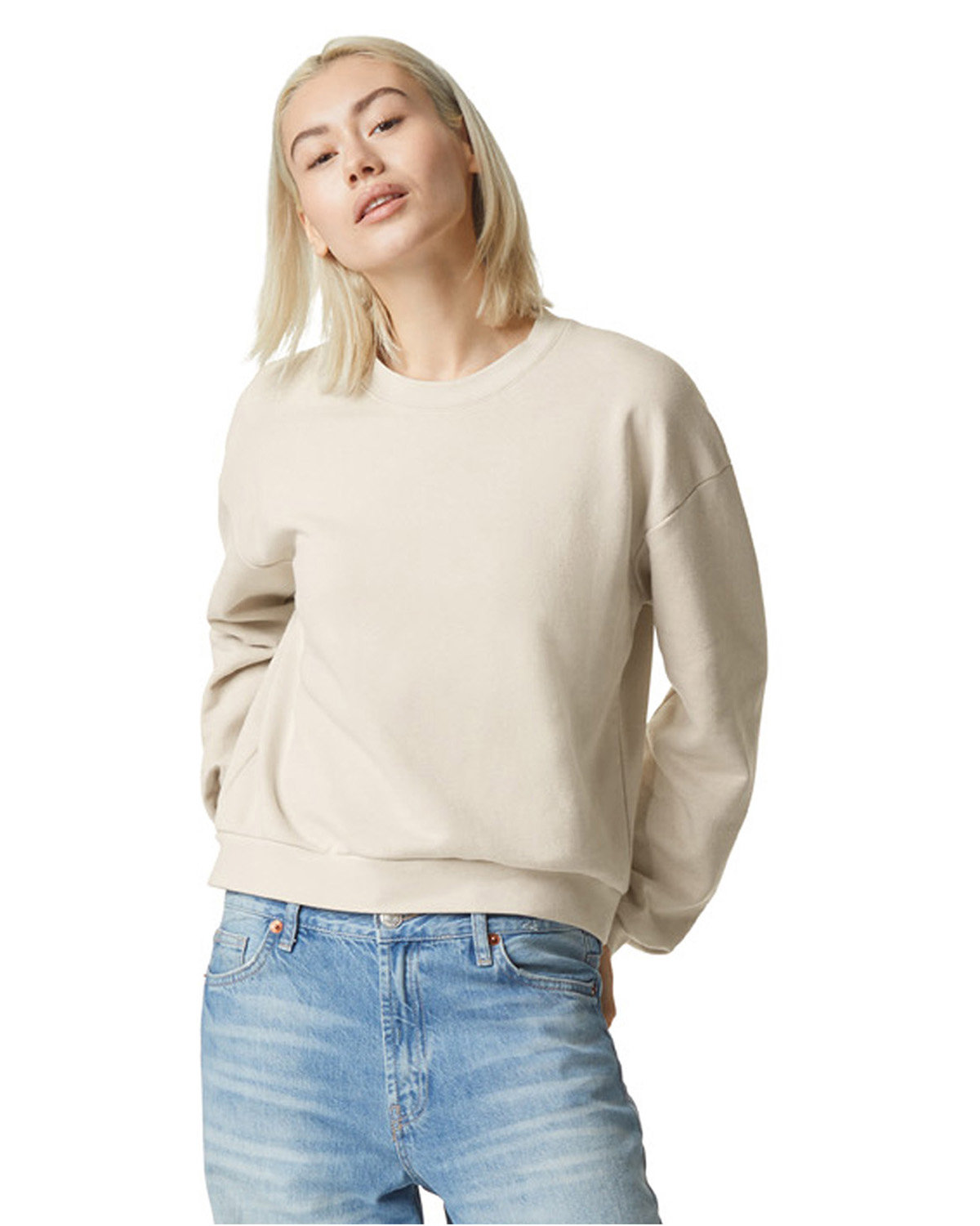 American Apparel RF494 Women's ReFlex Fleece Crewneck Sweatshirt