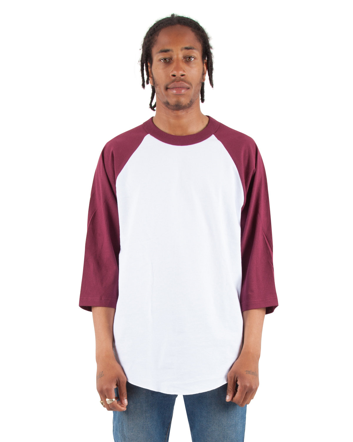 Shaka Wear SHRAG Adult 8.9 oz. 3/4-Sleeve Raglan T-Shirt