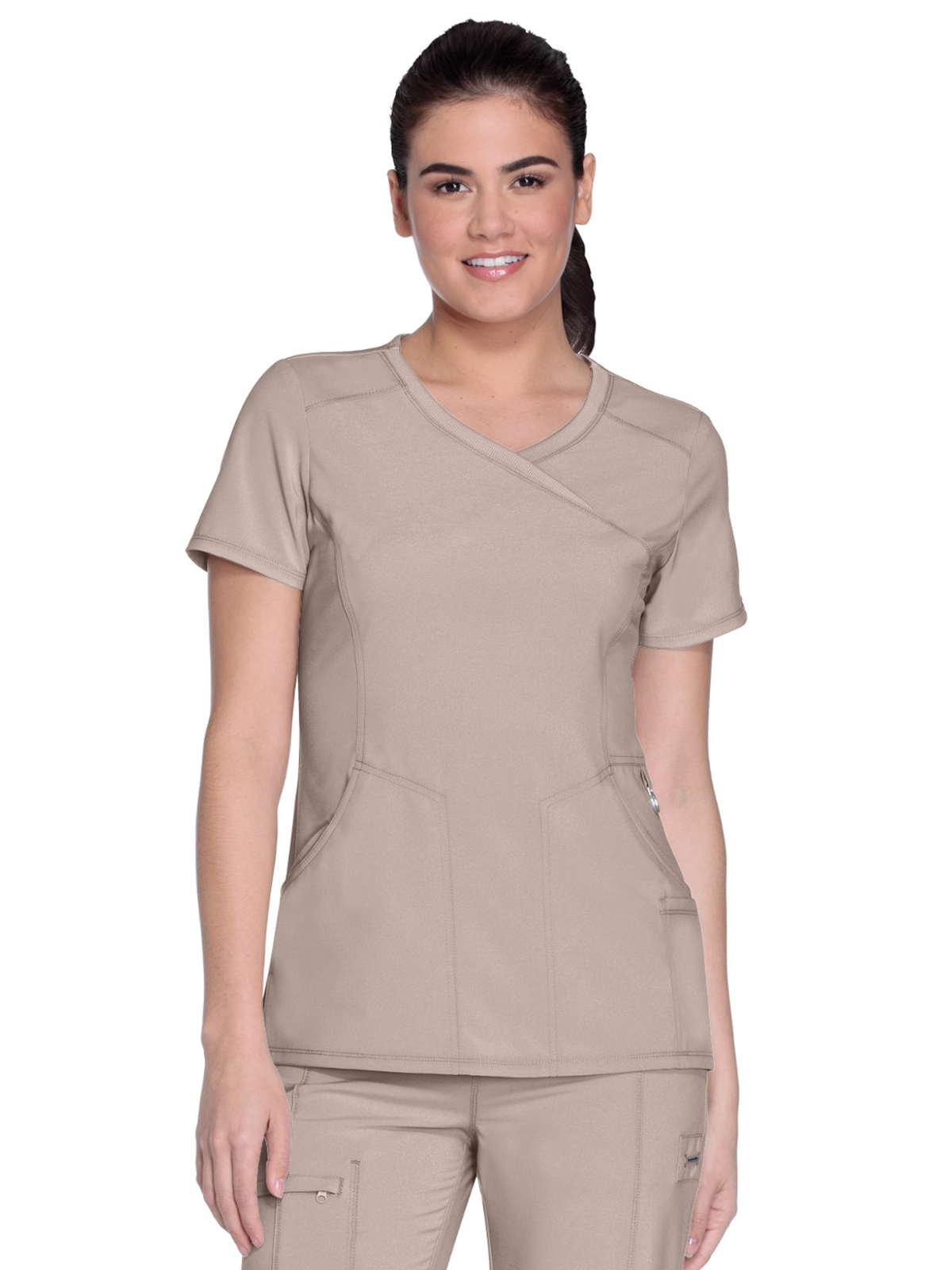 Infinity 2625A Women's 4-Pocket Mock Wrap Top