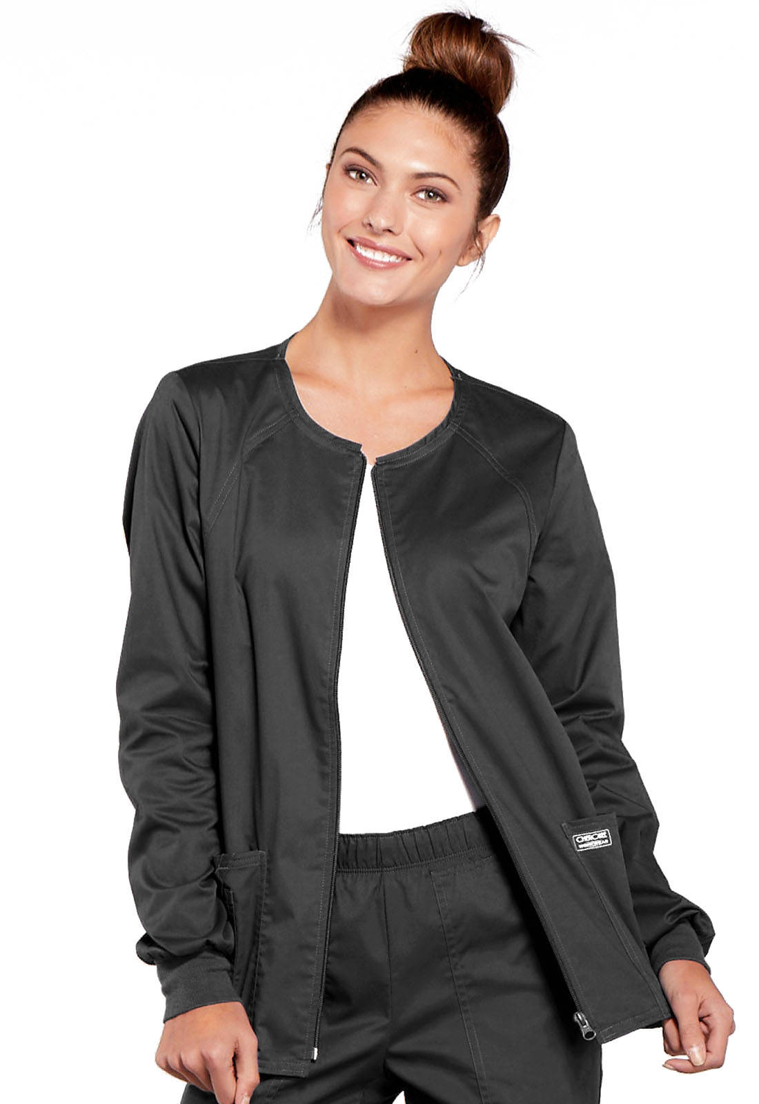 Cherokee 4315 Women's 3-Pocket Zip Front Jacket