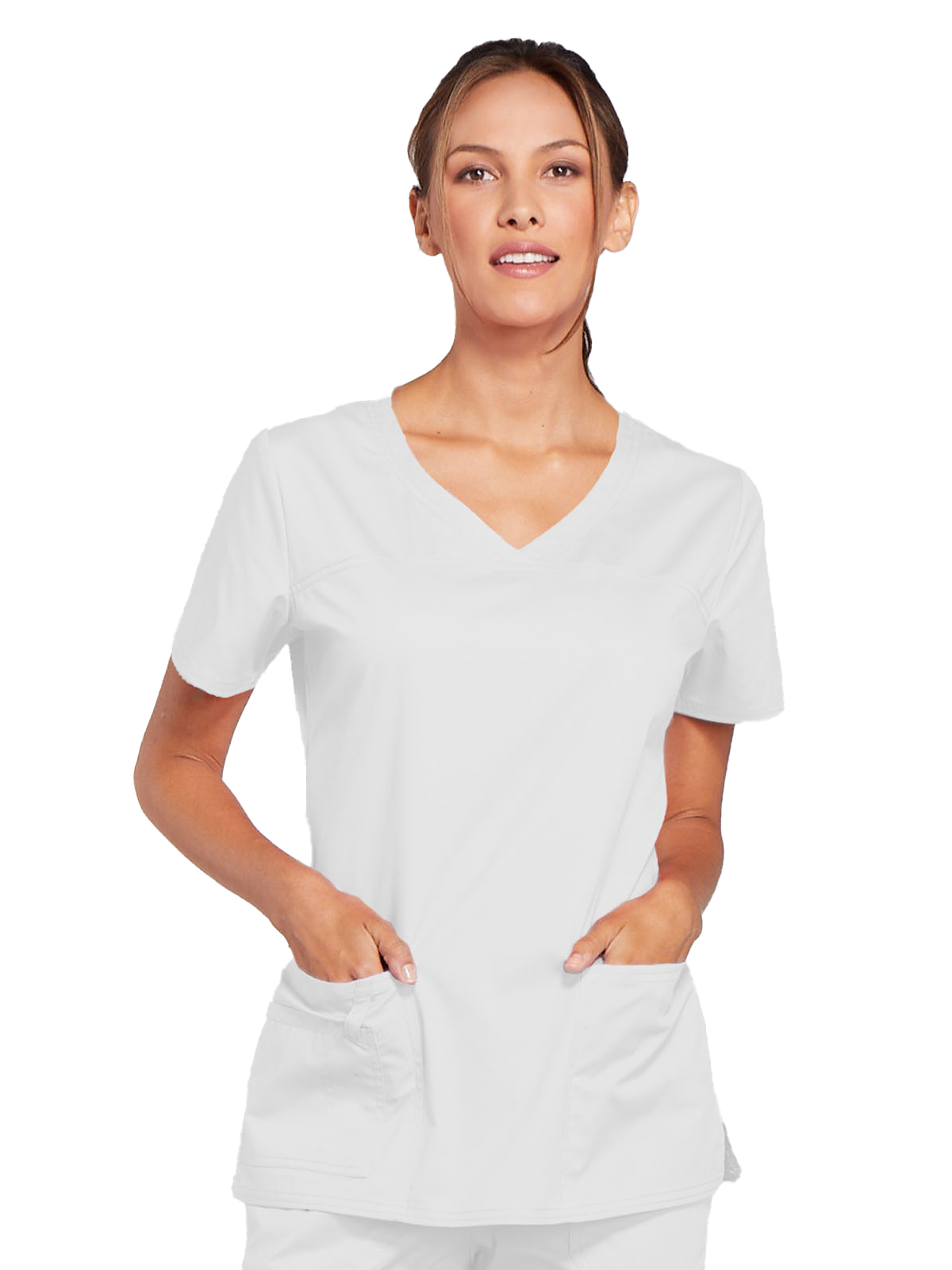 Cherokee 4727 Women's 3-Pocket V-Neck Top