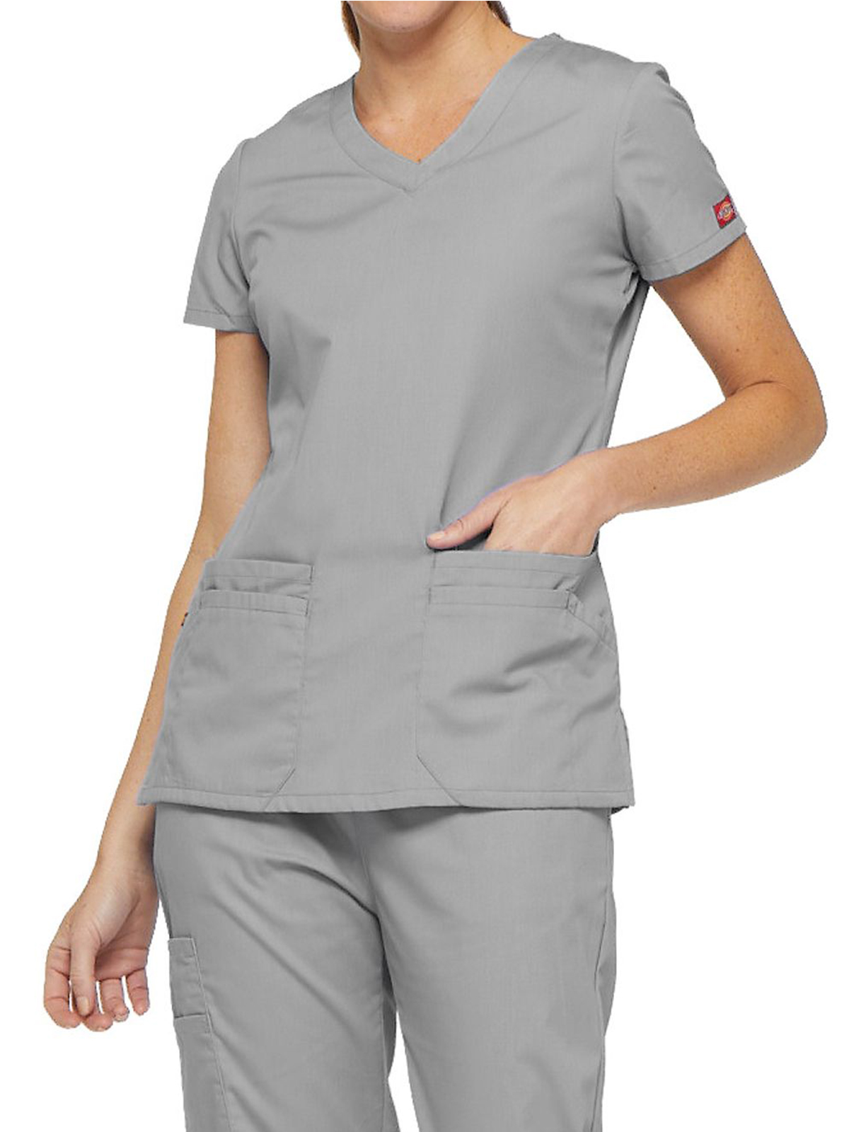 Dickies Medical 85906 Women's 6-Pocket V-Neck Top