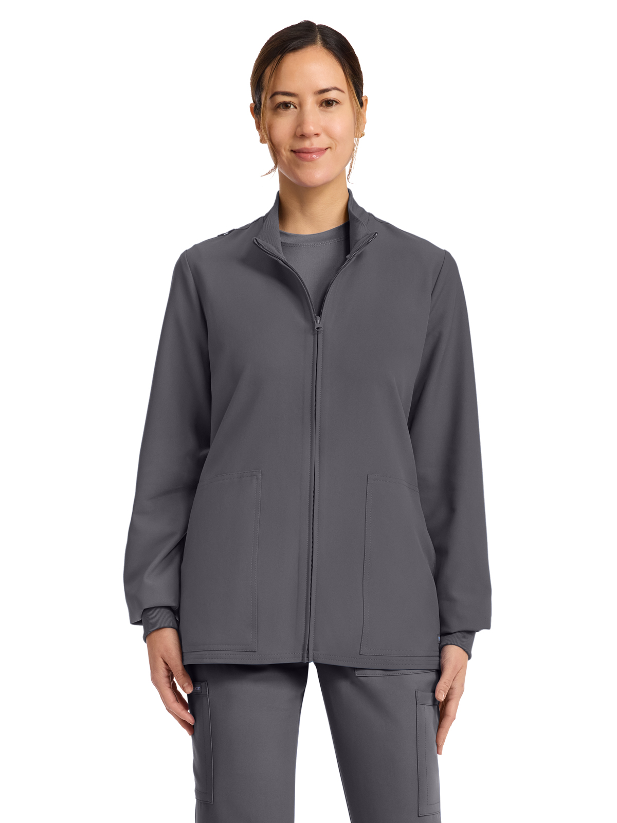 Cherokee CK00013A Women's 2-Pocket Zip Up Scrub Jacket