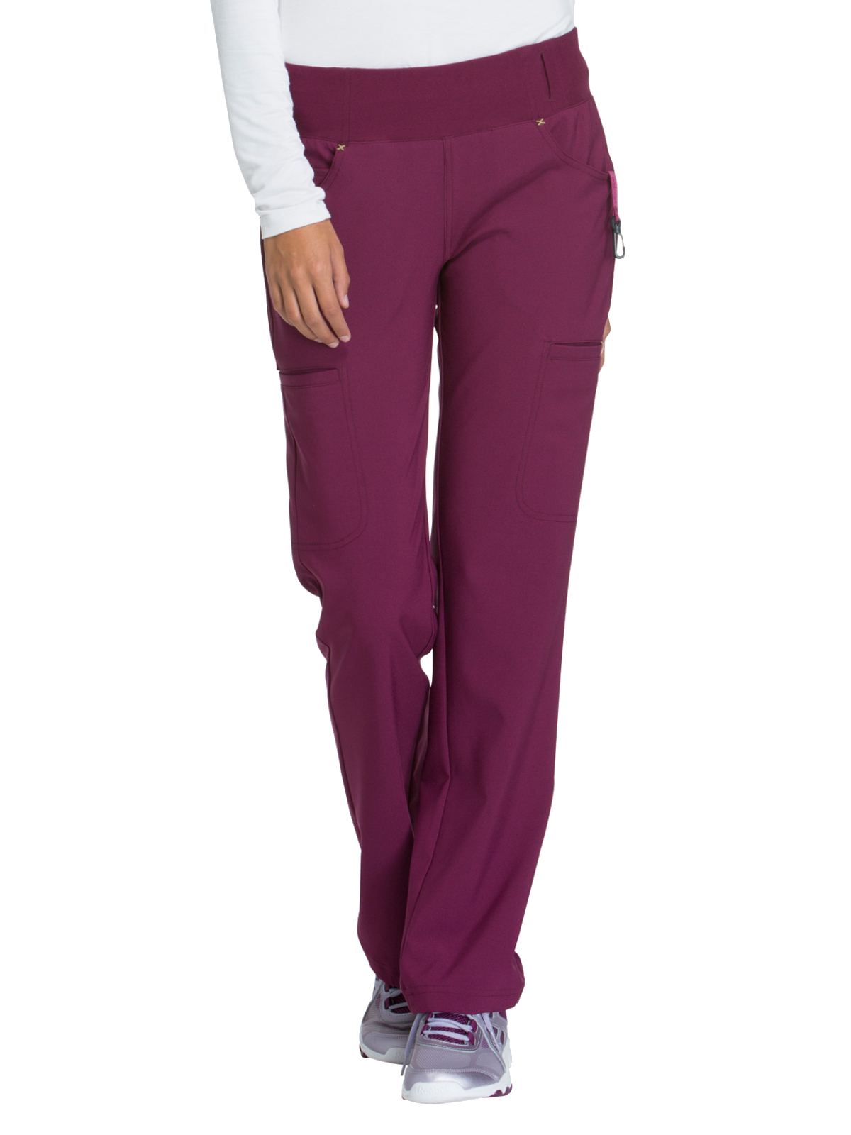 Cherokee CK002 Women's 4-Pocket Mid Rise Pant