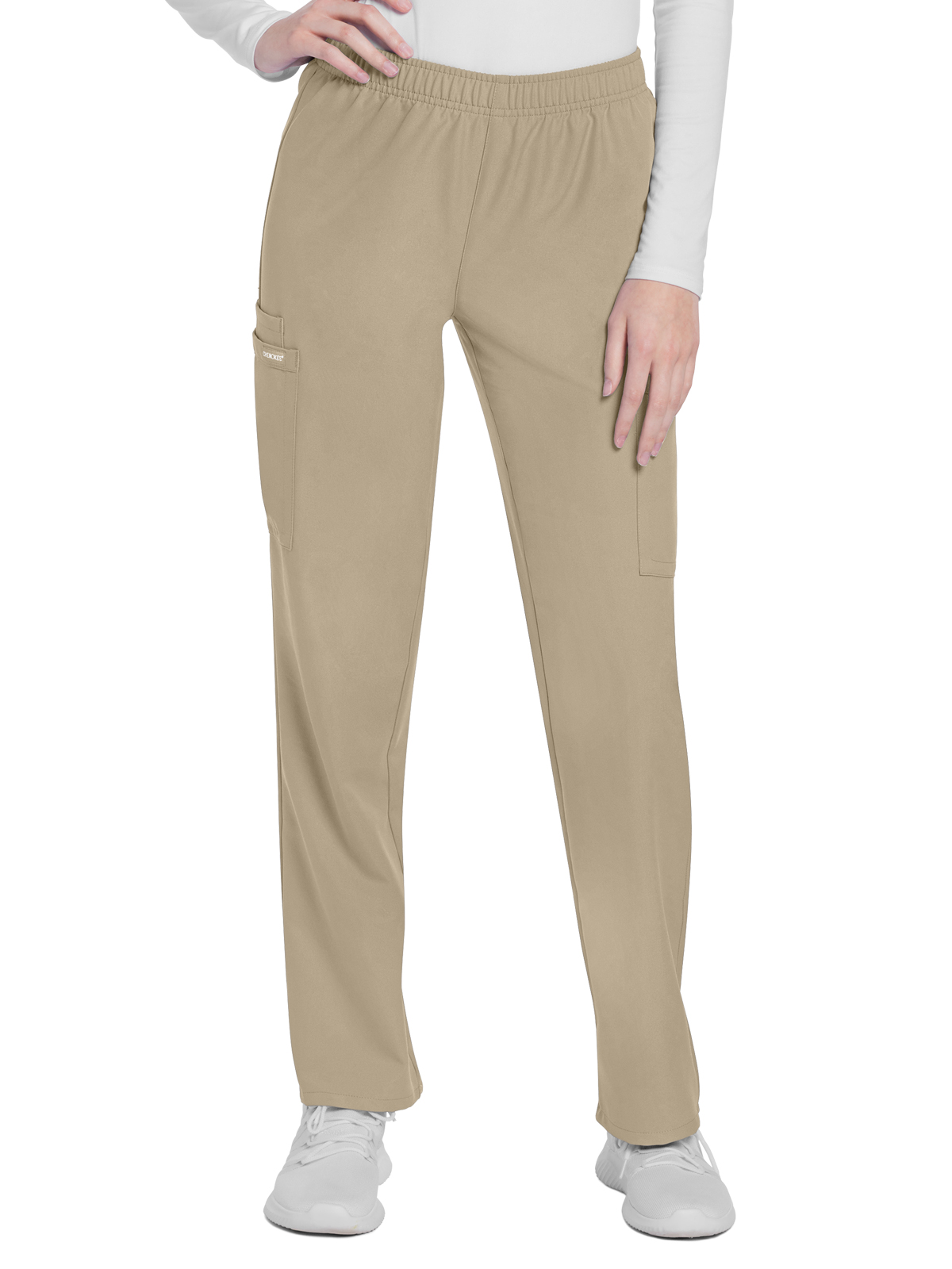 Cherokee CK281A Women's 3-Pocket Mid Rise Cargo Pant